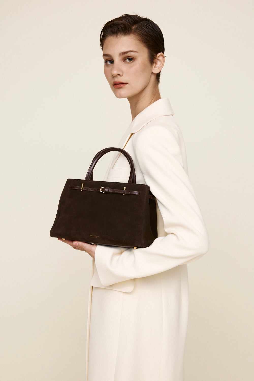 Espresso Suede Book Tote Bag 25