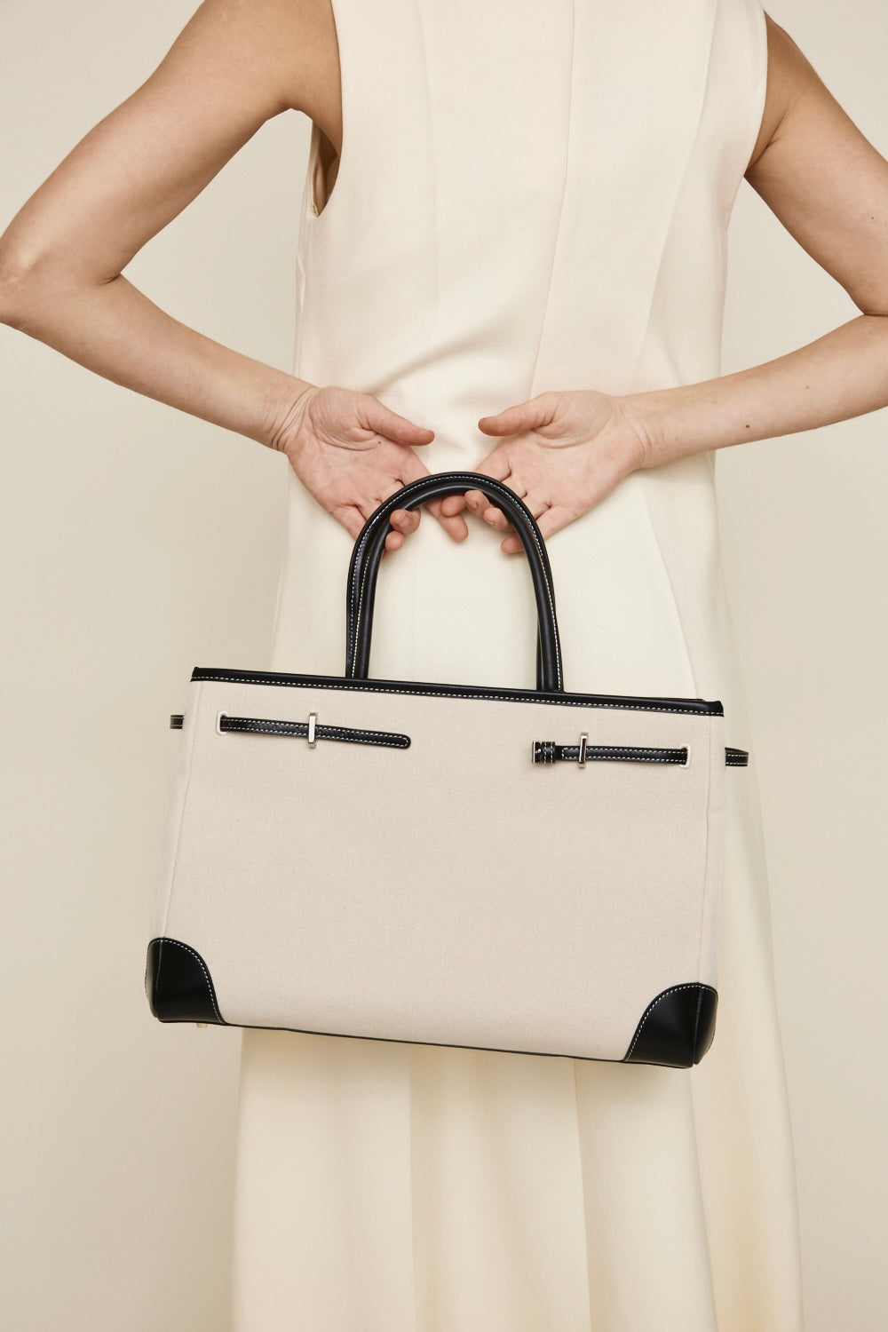 Black Canvas Book Tote Bag 33 (Final Sale)