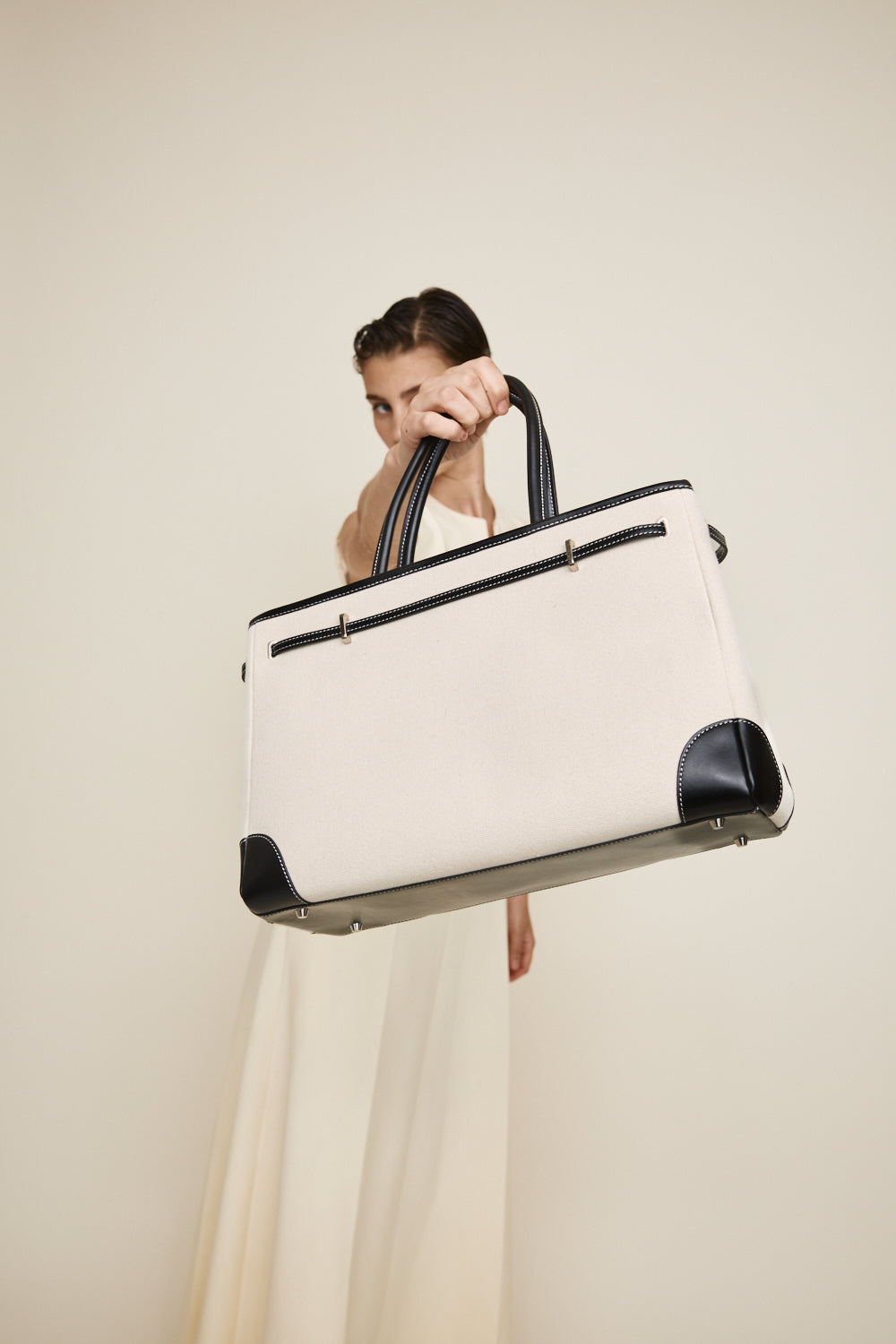 Black Canvas Book Tote Bag 33 (Final Sale)