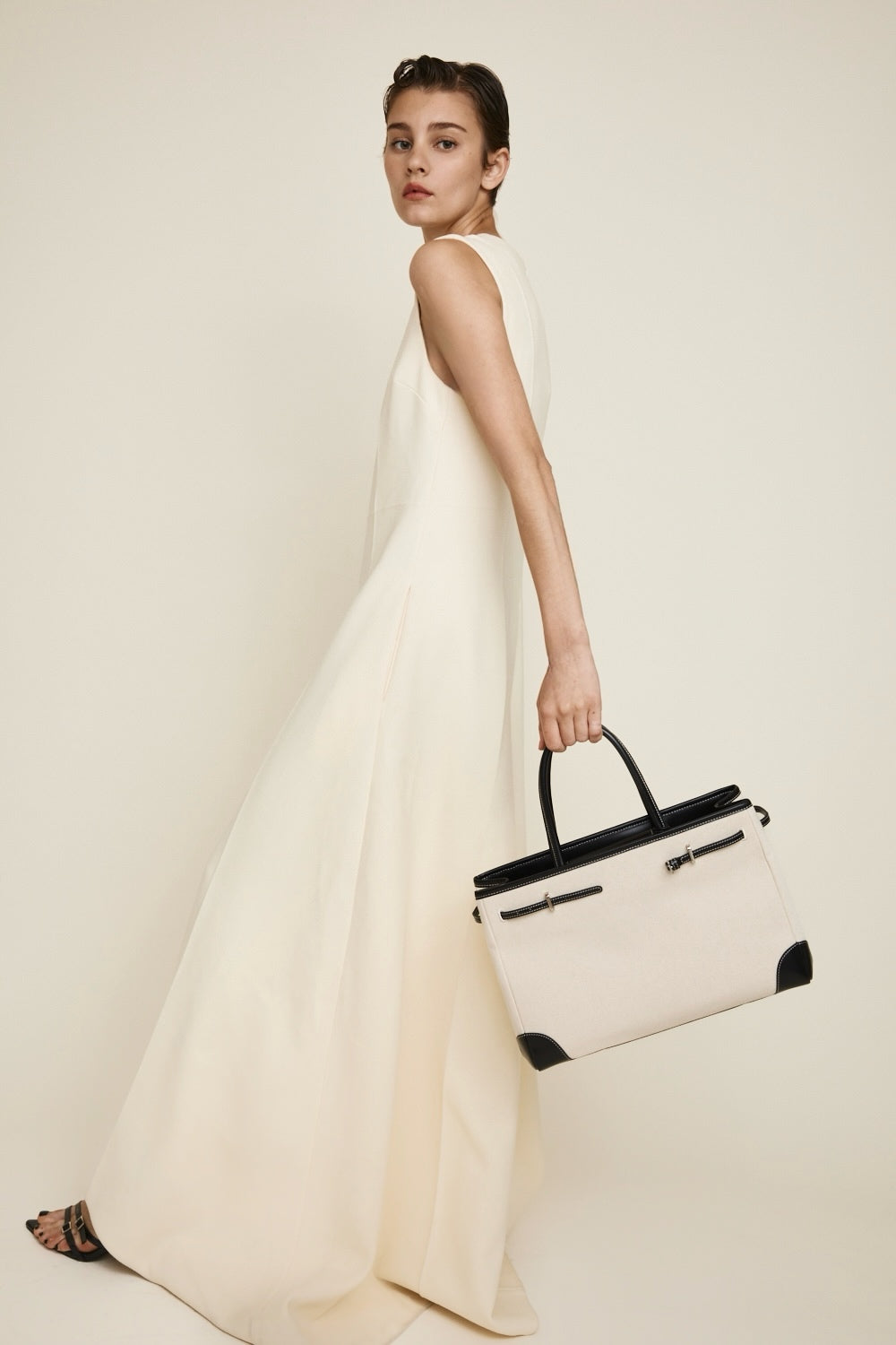 Black Canvas Book Tote Bag 33 (Final Sale)