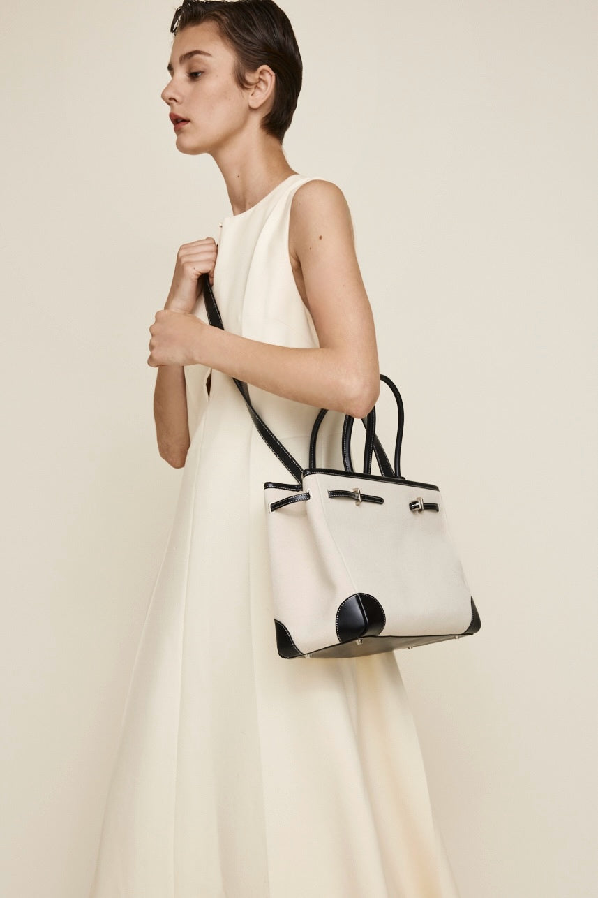 Black Canvas Book Tote Bag 33 (Final Sale)