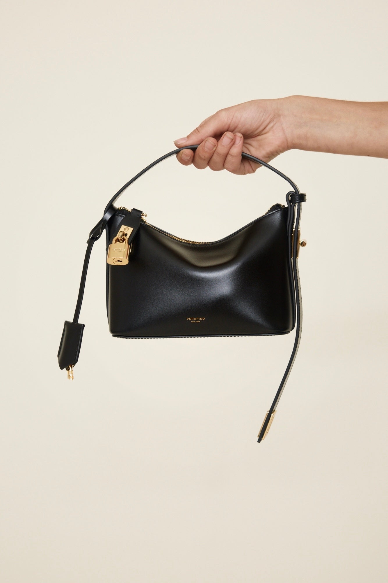 Mini Gold Black Hobo Bag