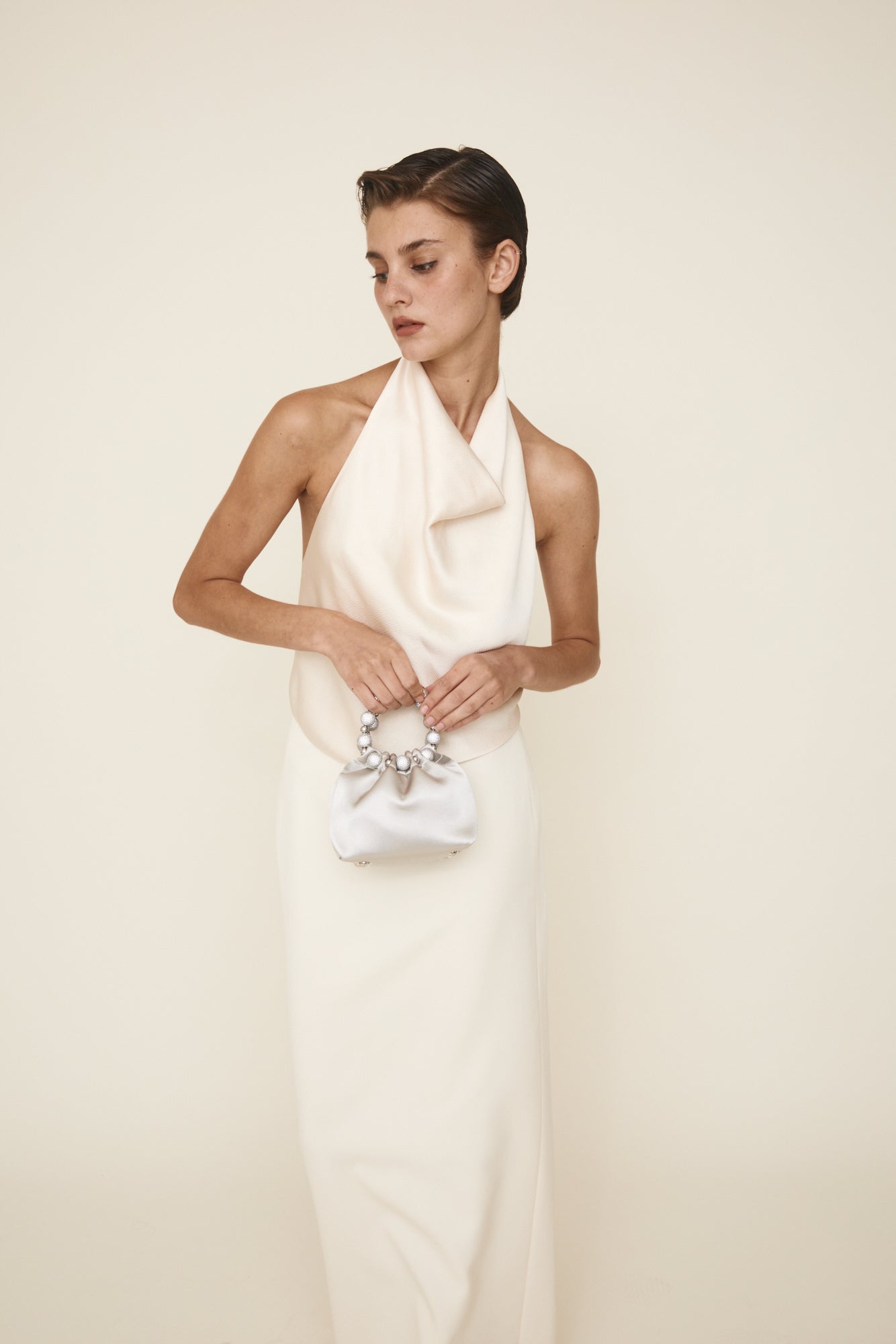 Mini Silver Diamond Handbag