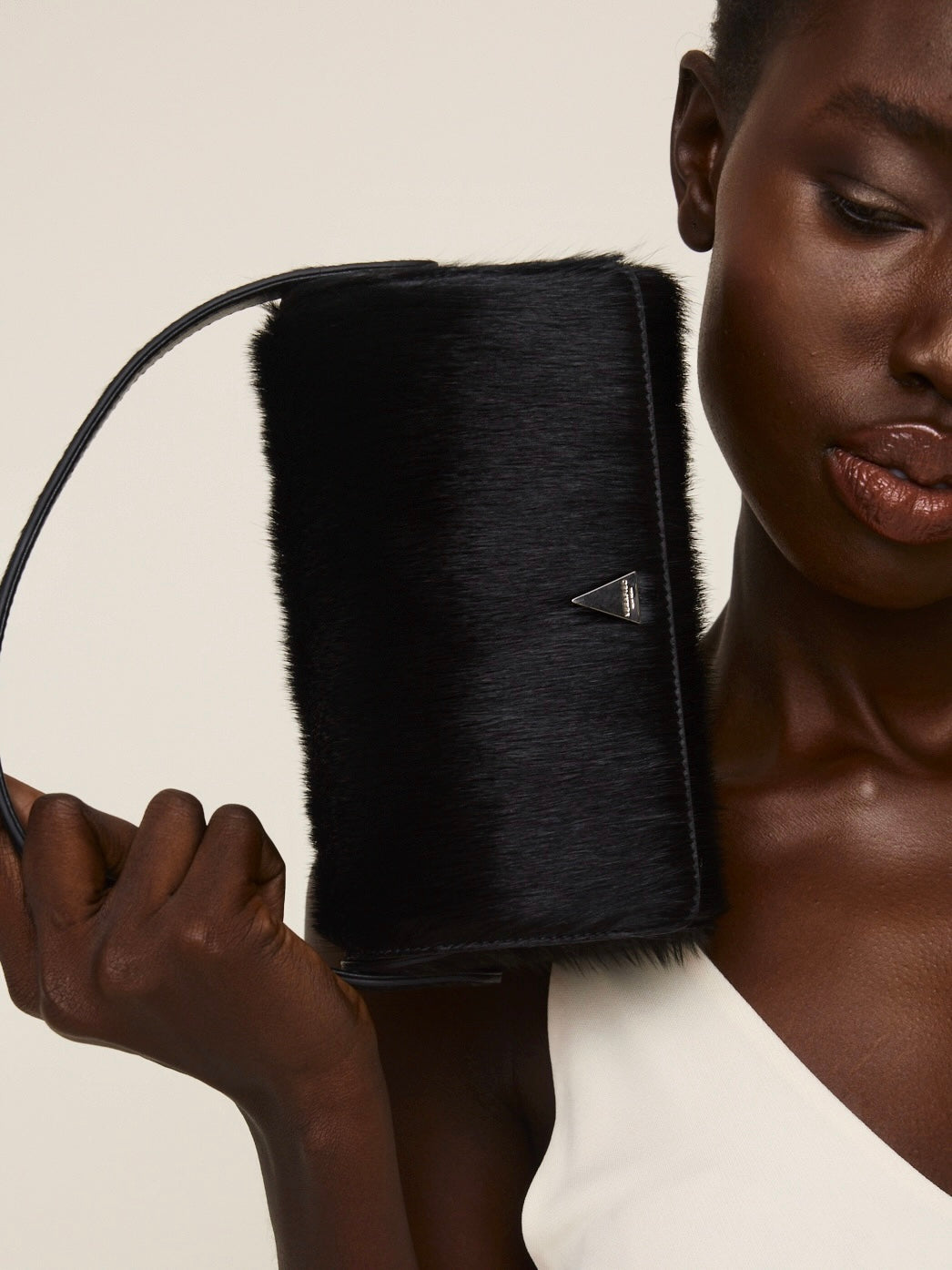 Black Calf Hair La Pochette (Final Sale)