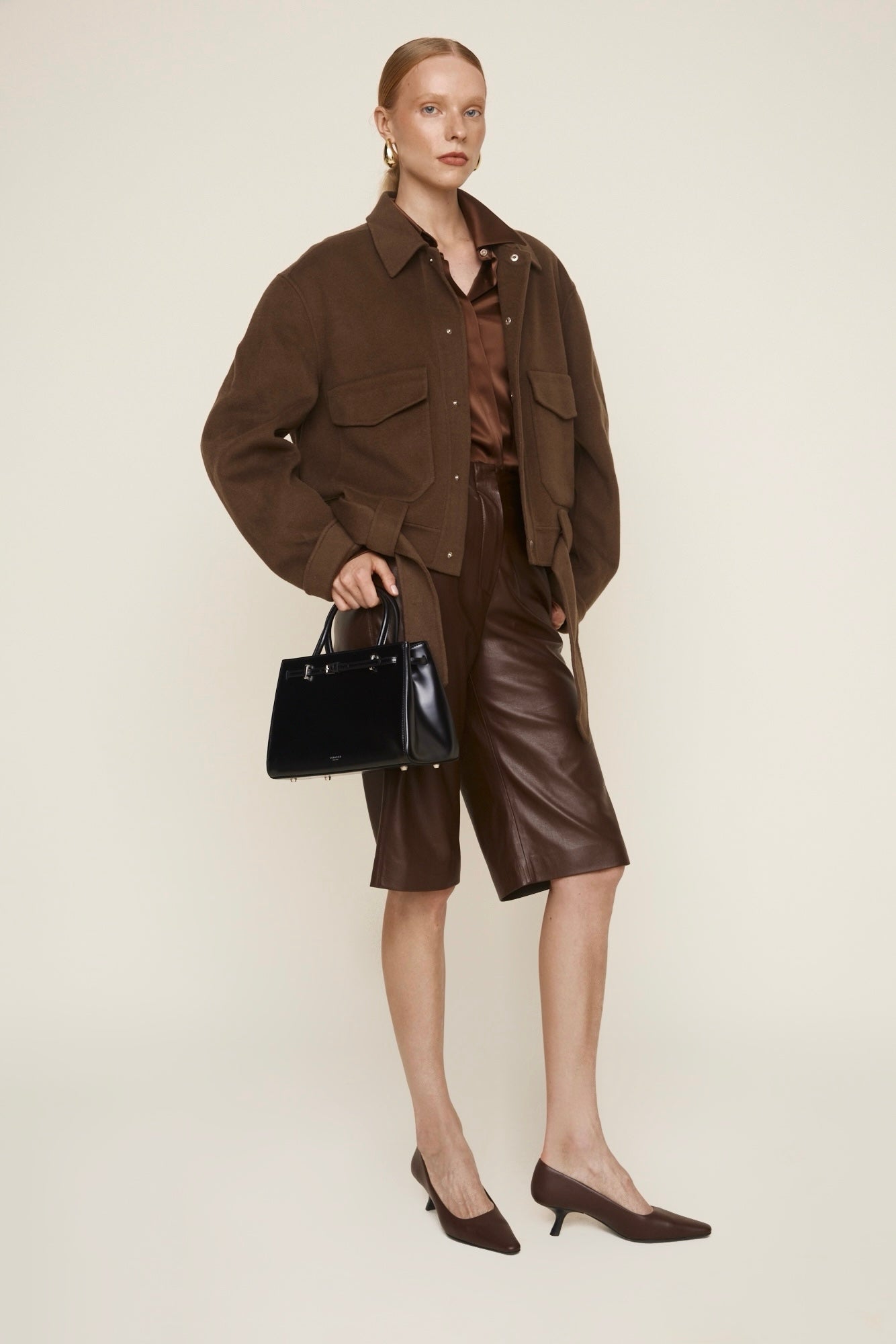 Noir Leather Book Tote Bag 25 (Low Stock)