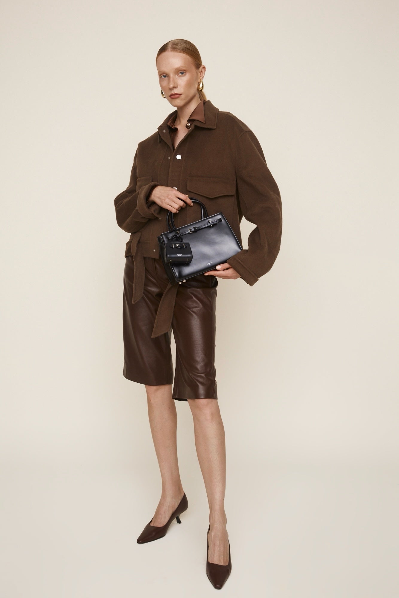 Noir Leather Book Tote Bag 25 (Low Stock)