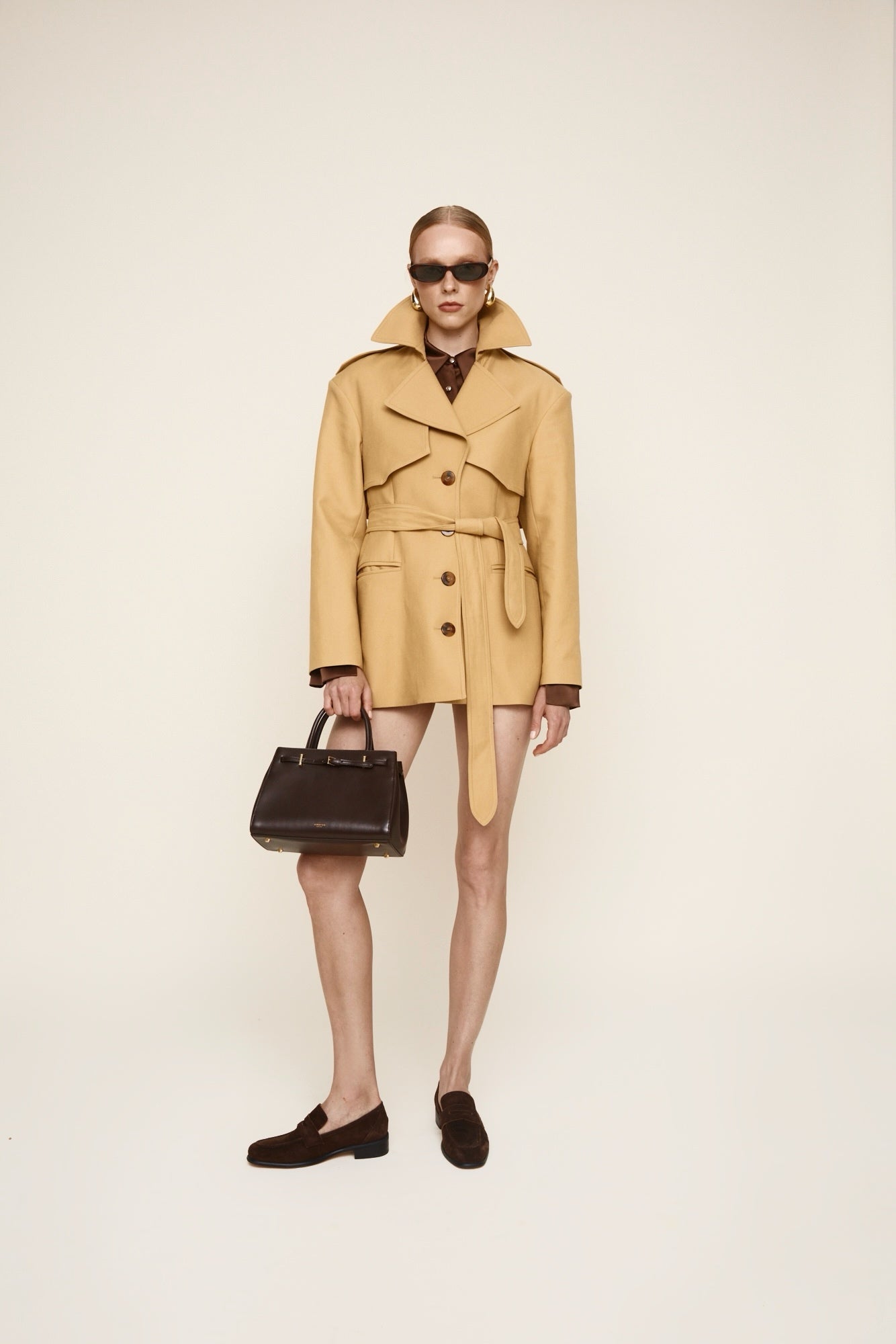 Chocolate Leather Book Tote Bag 25 (Low Stock)