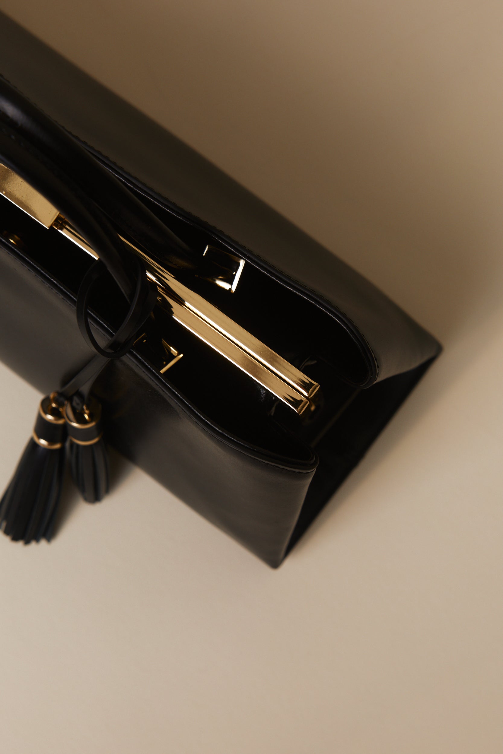 Gold Noir Tassel Charm