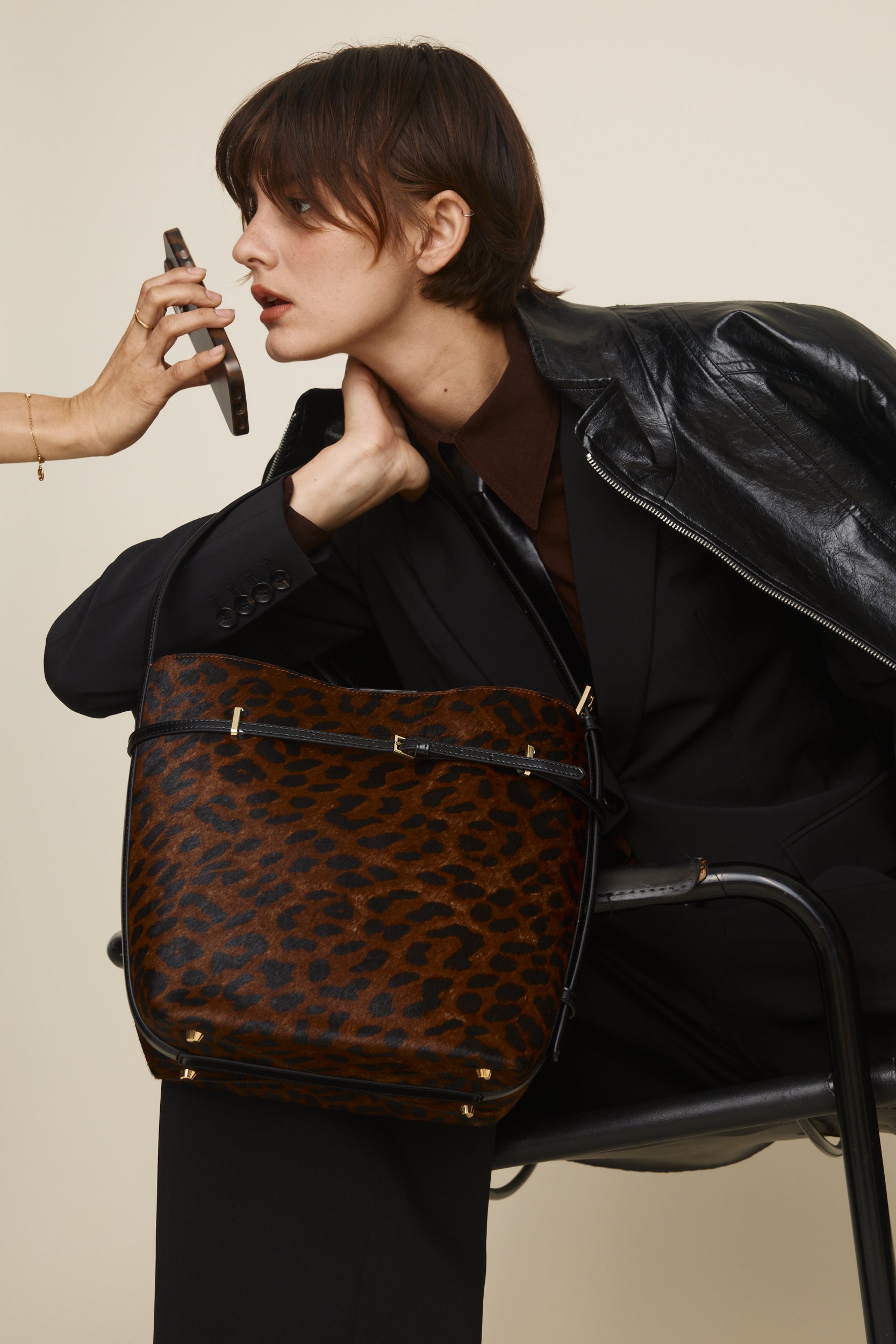 Small Leopard Belted Tote Bag(Low Stock)