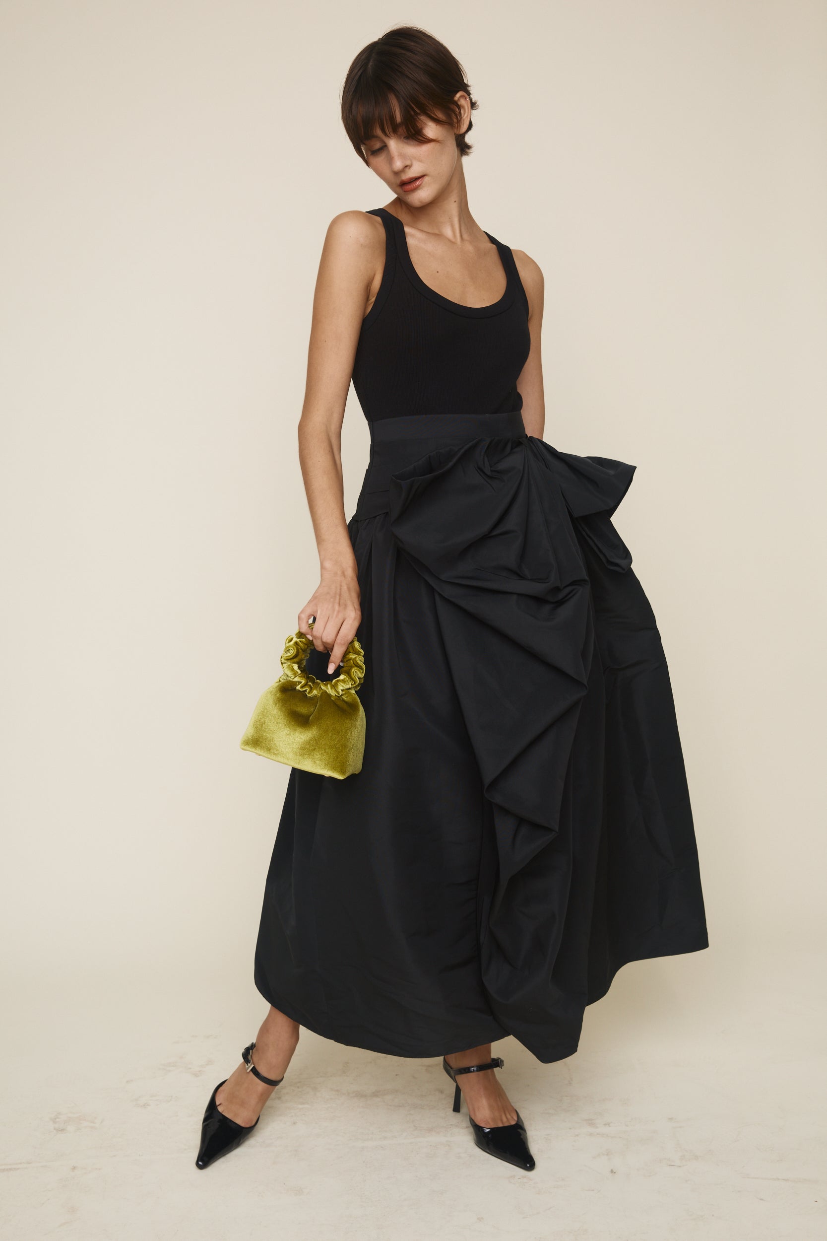 Mini Emerald Velvet Cloud Bag (Final Sale)