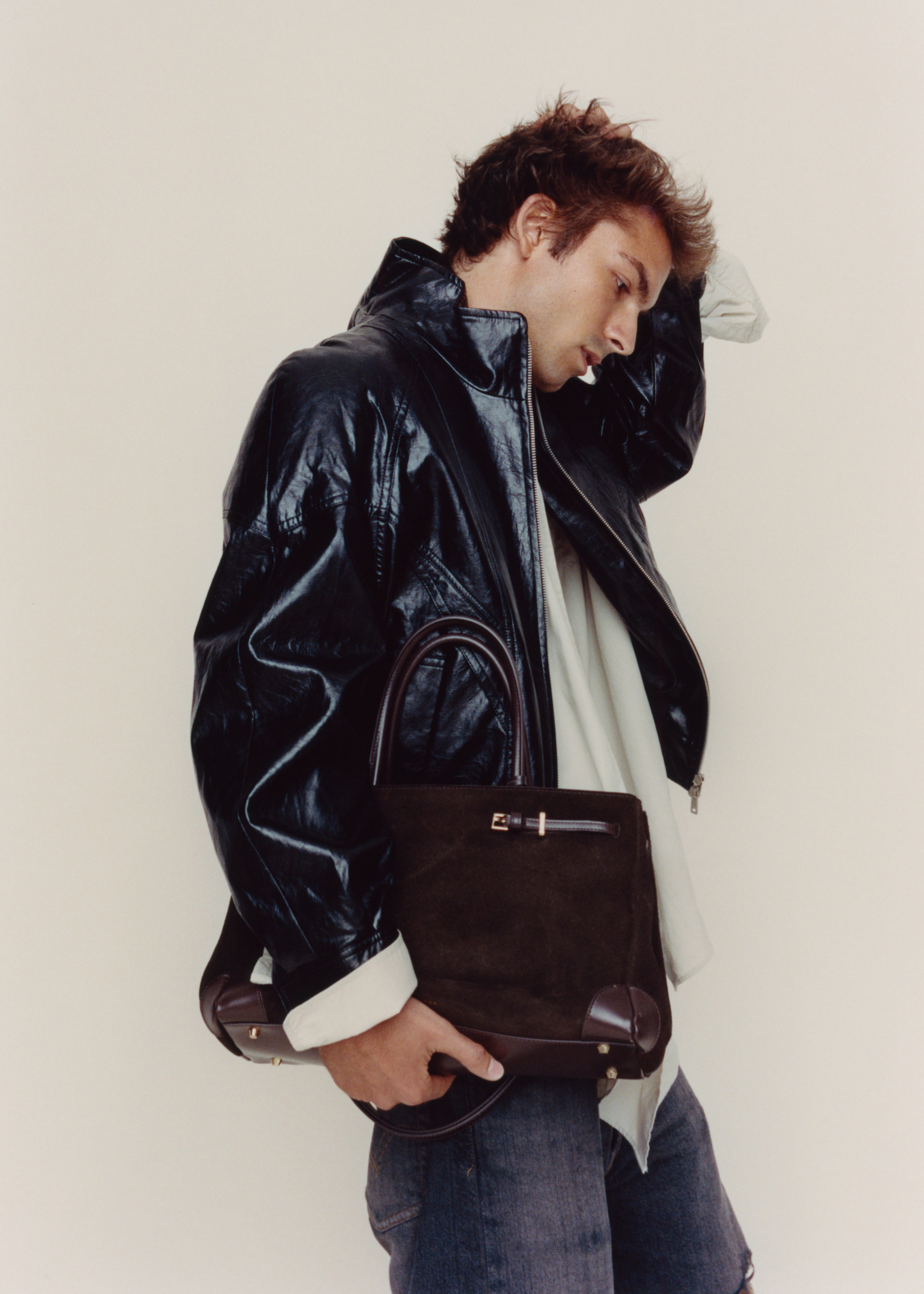 Espresso Suede Book Tote Bag 33