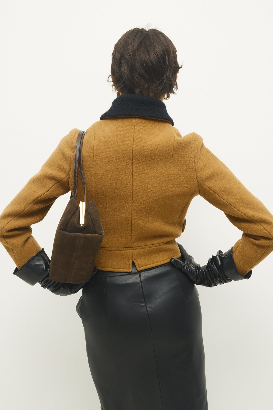 Espresso Suede Éclair Bag