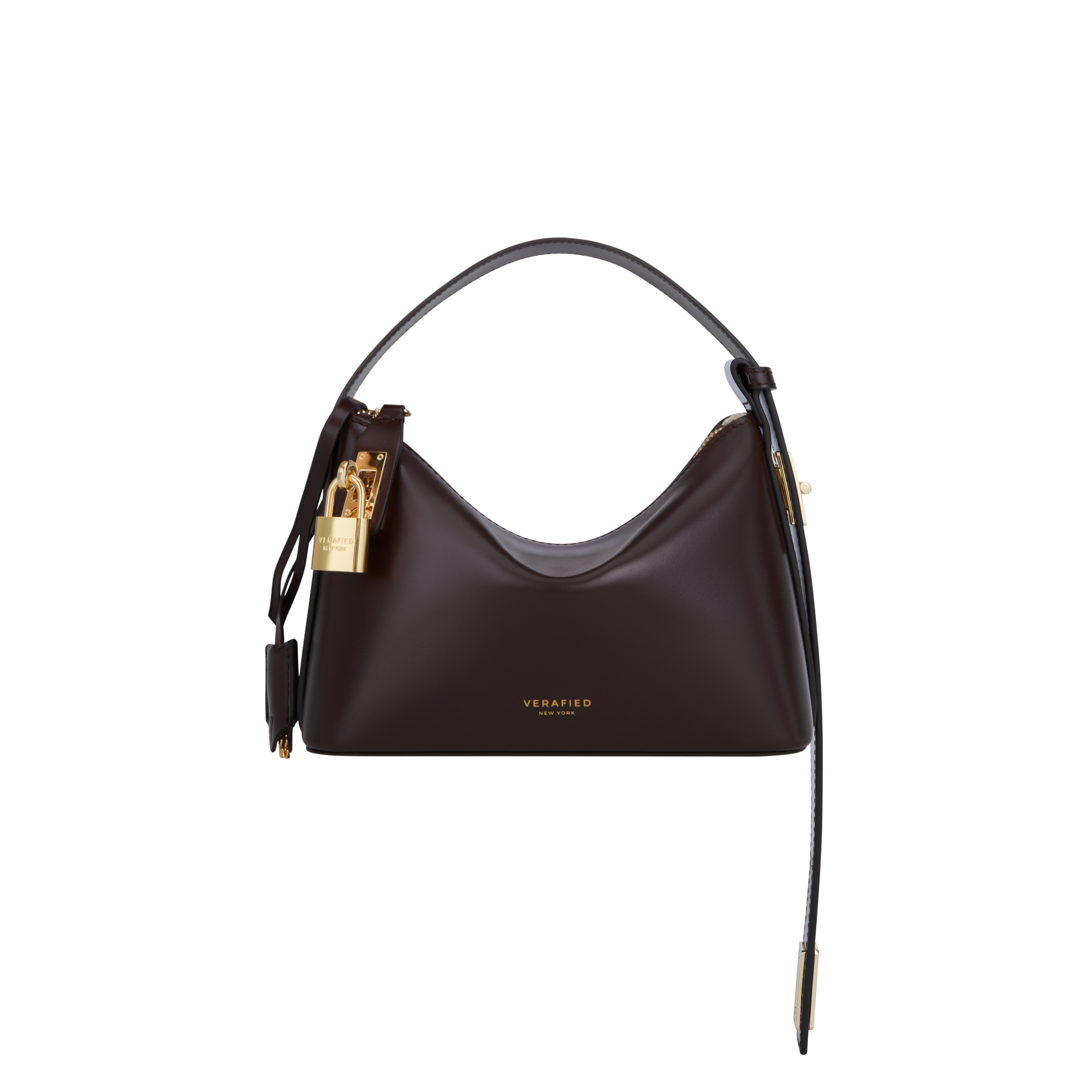 Mini Gold Chocolate Hobo Shoulder Handbag 2