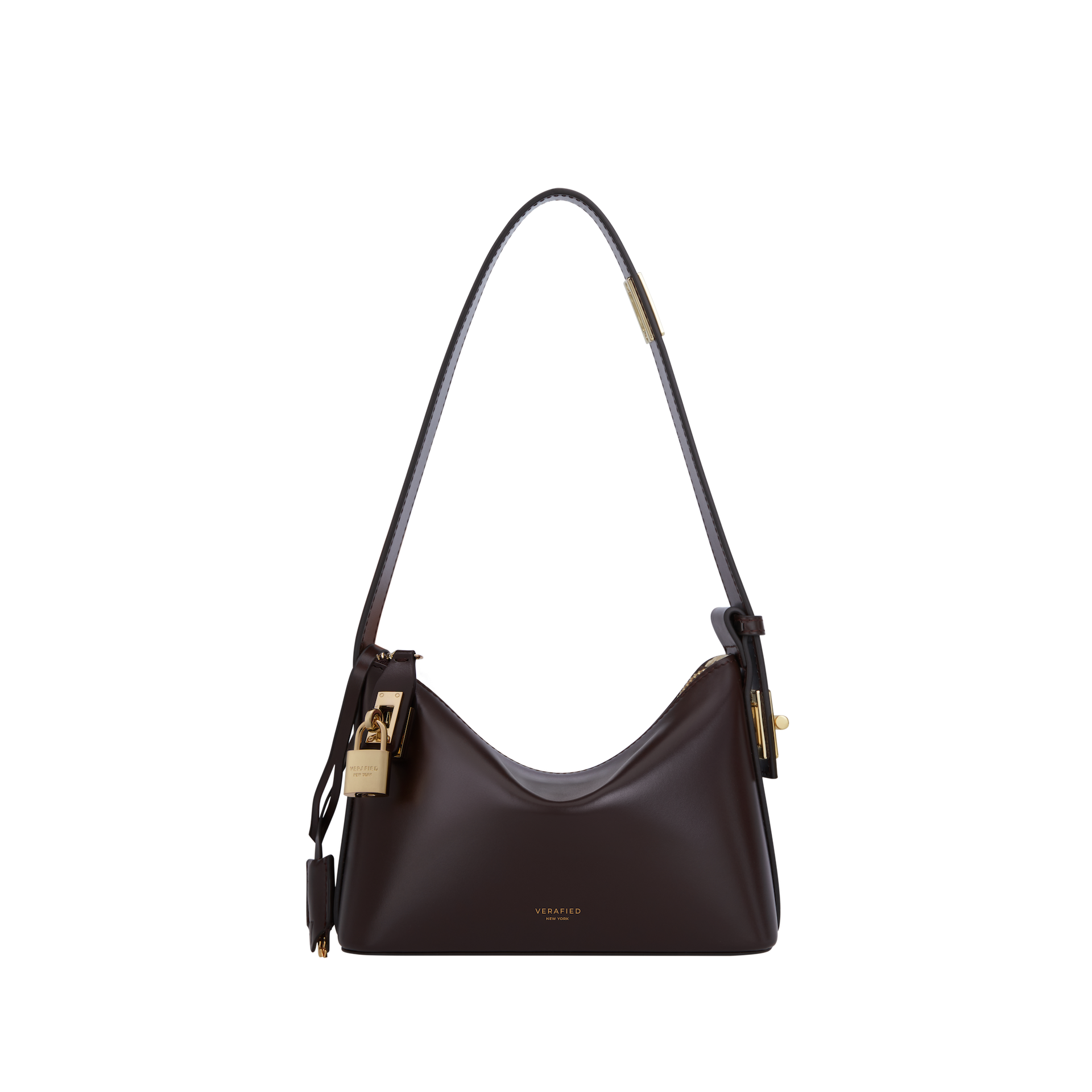 Mini Gold Chocolate Hobo Shoulder Handbag 3