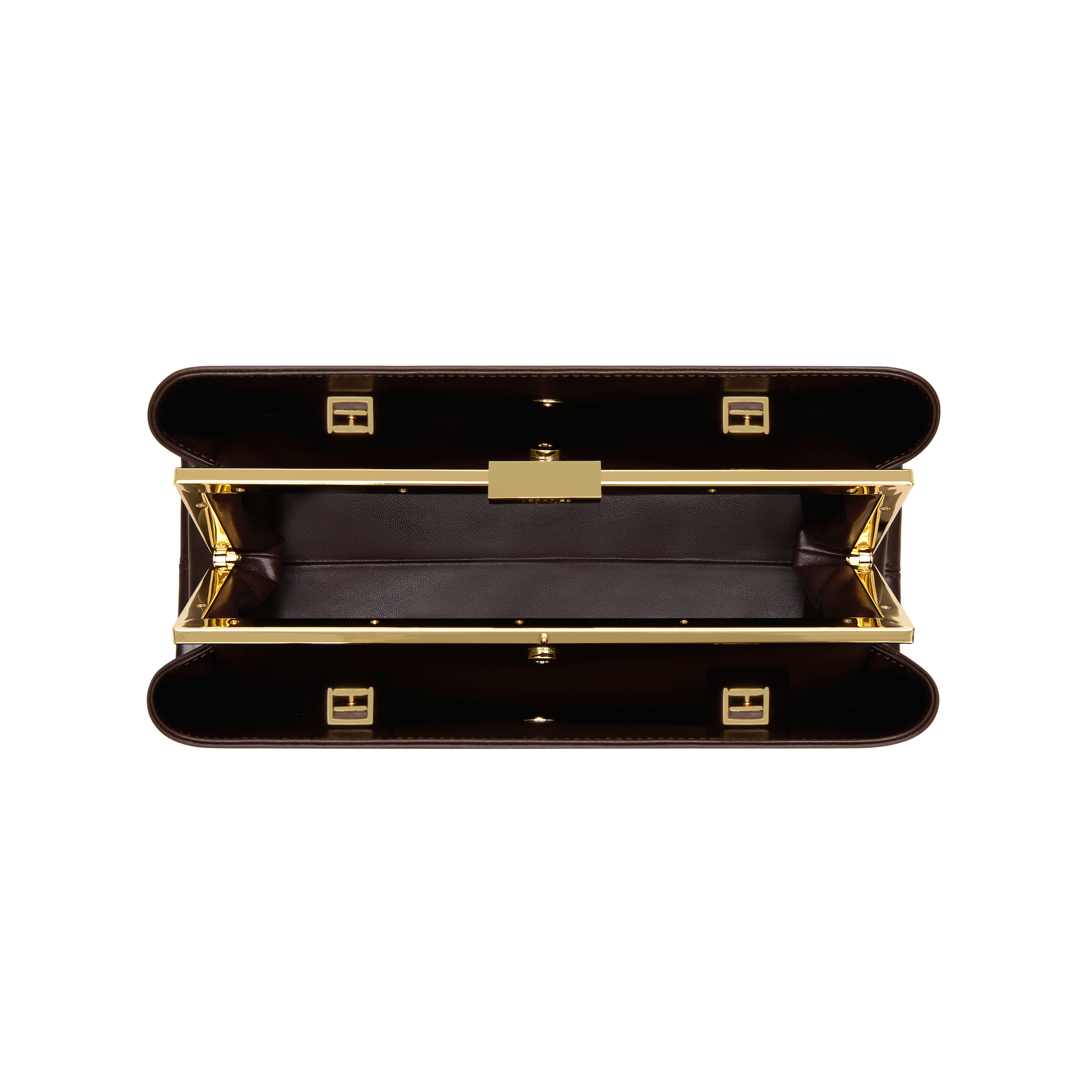 Chocolate Éclair Clutch Shoulder Handbag on a white background