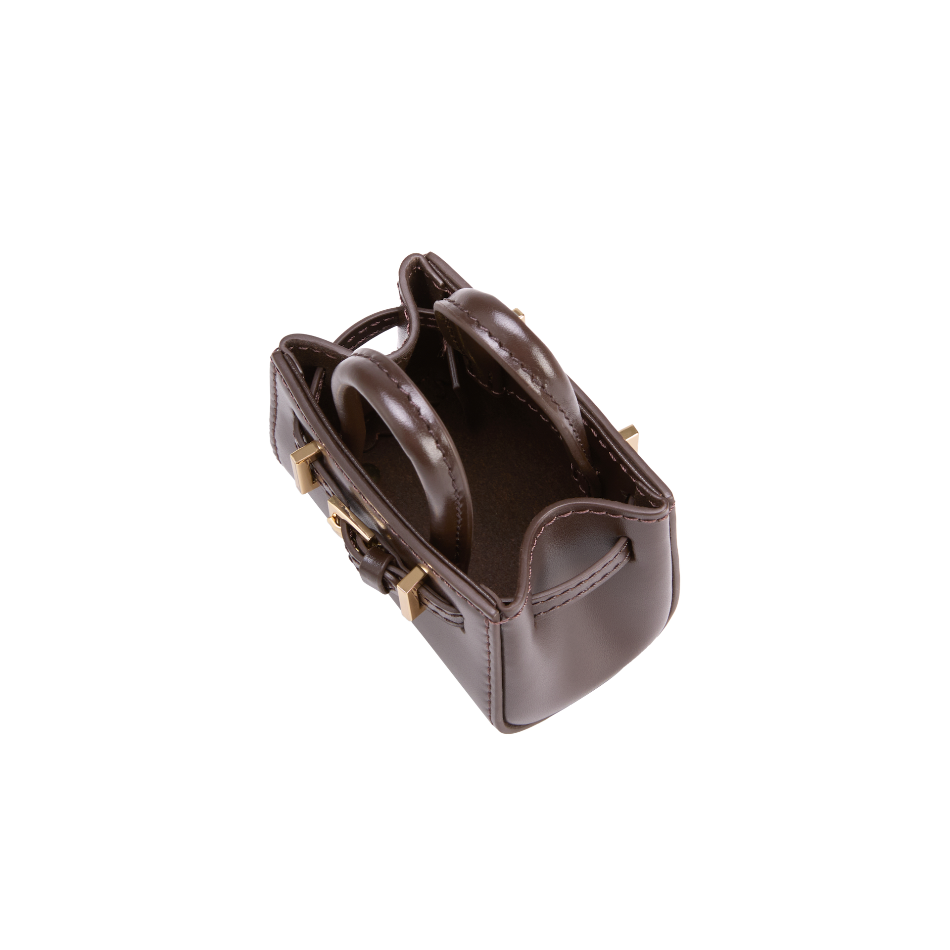 Chocolate Leather Book Tote Bag 25 (Low Stock)