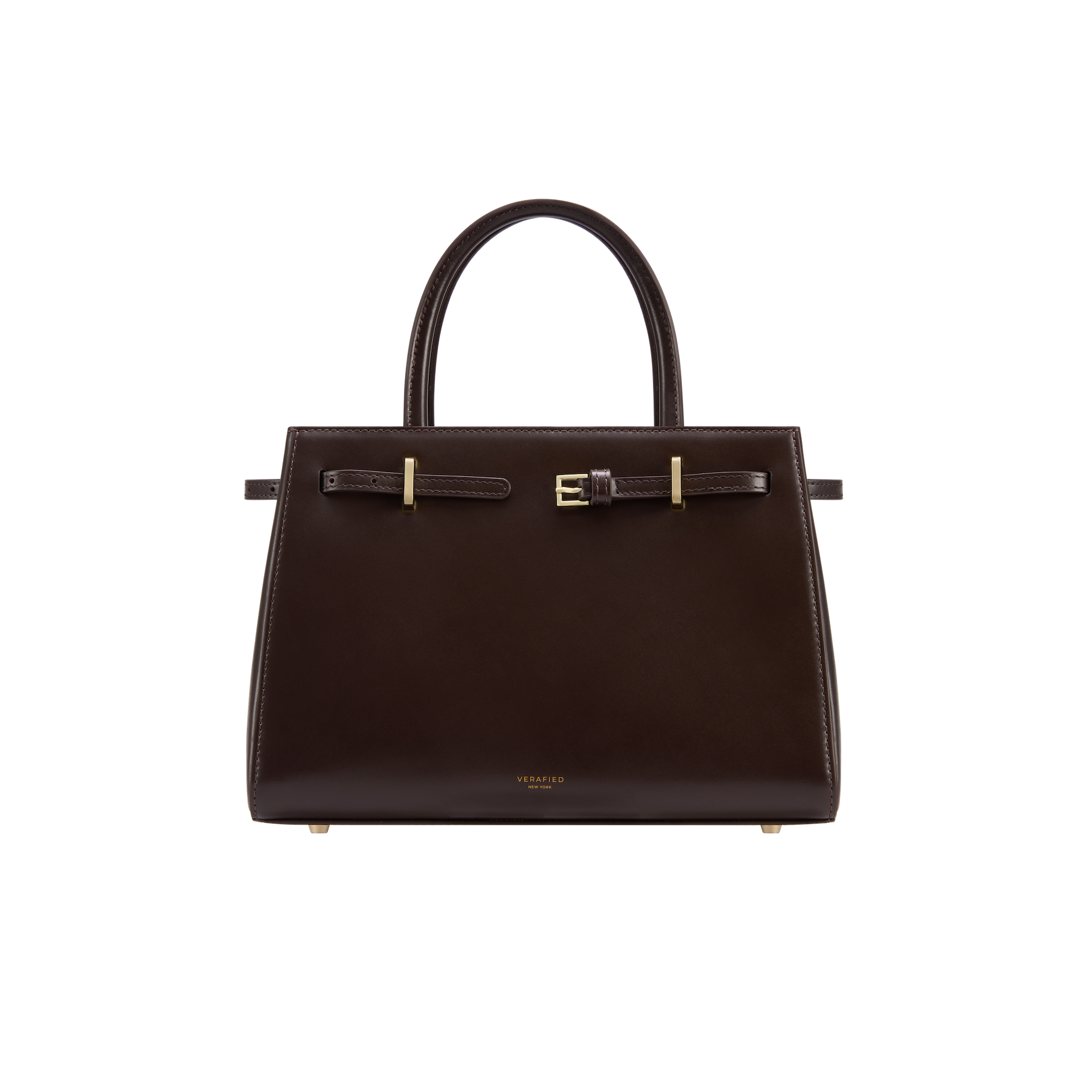 Chocolate Leather Book Tote Bag 25 (Low Stock)