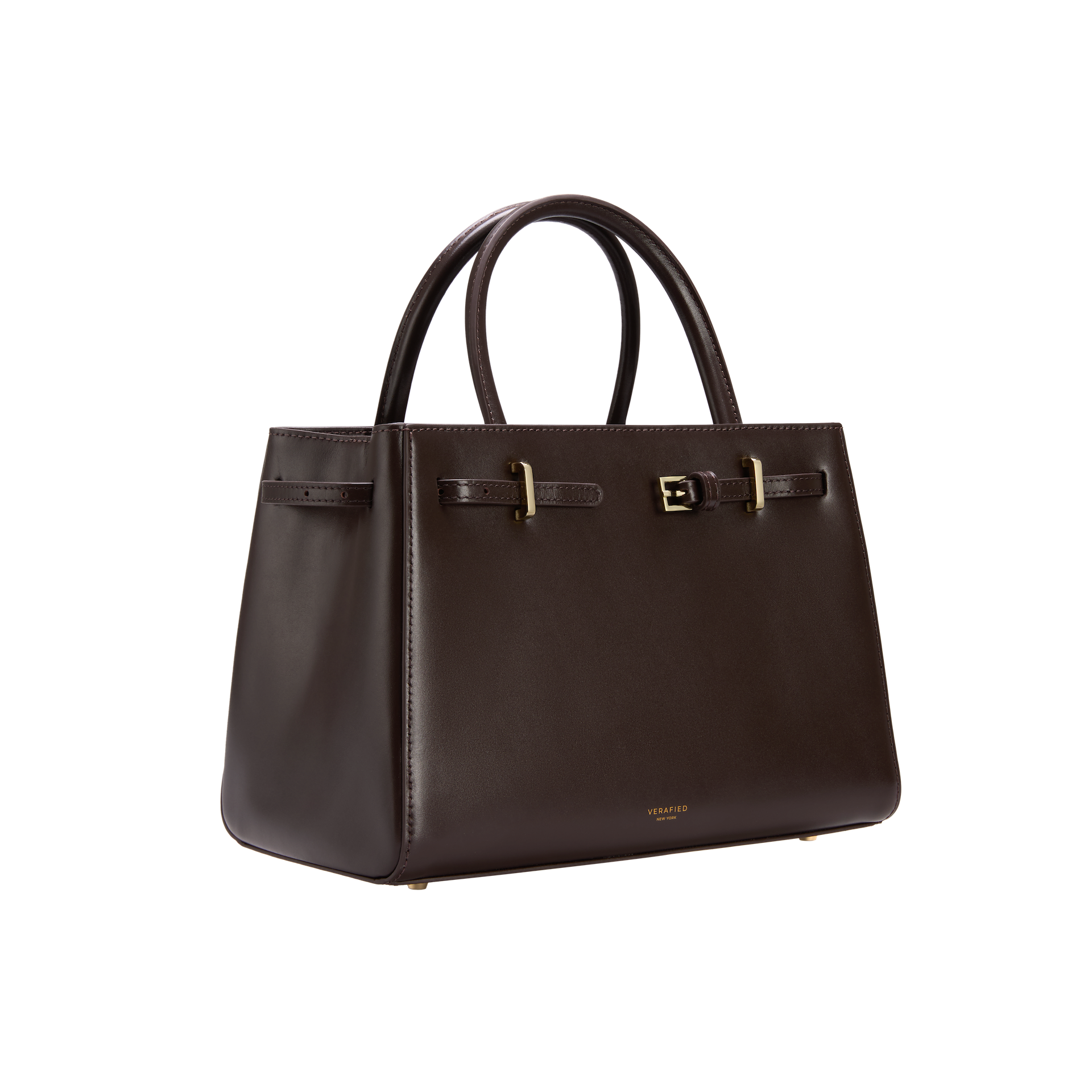 Chocolate Leather Book Tote Bag 25 (Low Stock)