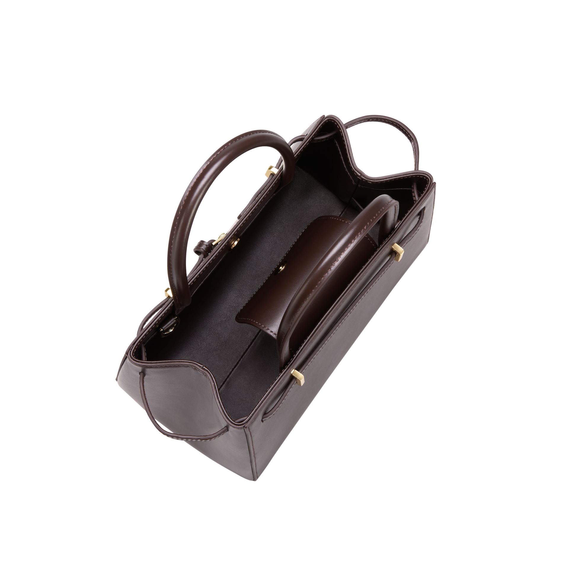 Chocolate Leather Book Tote Bag 25 (Low Stock)