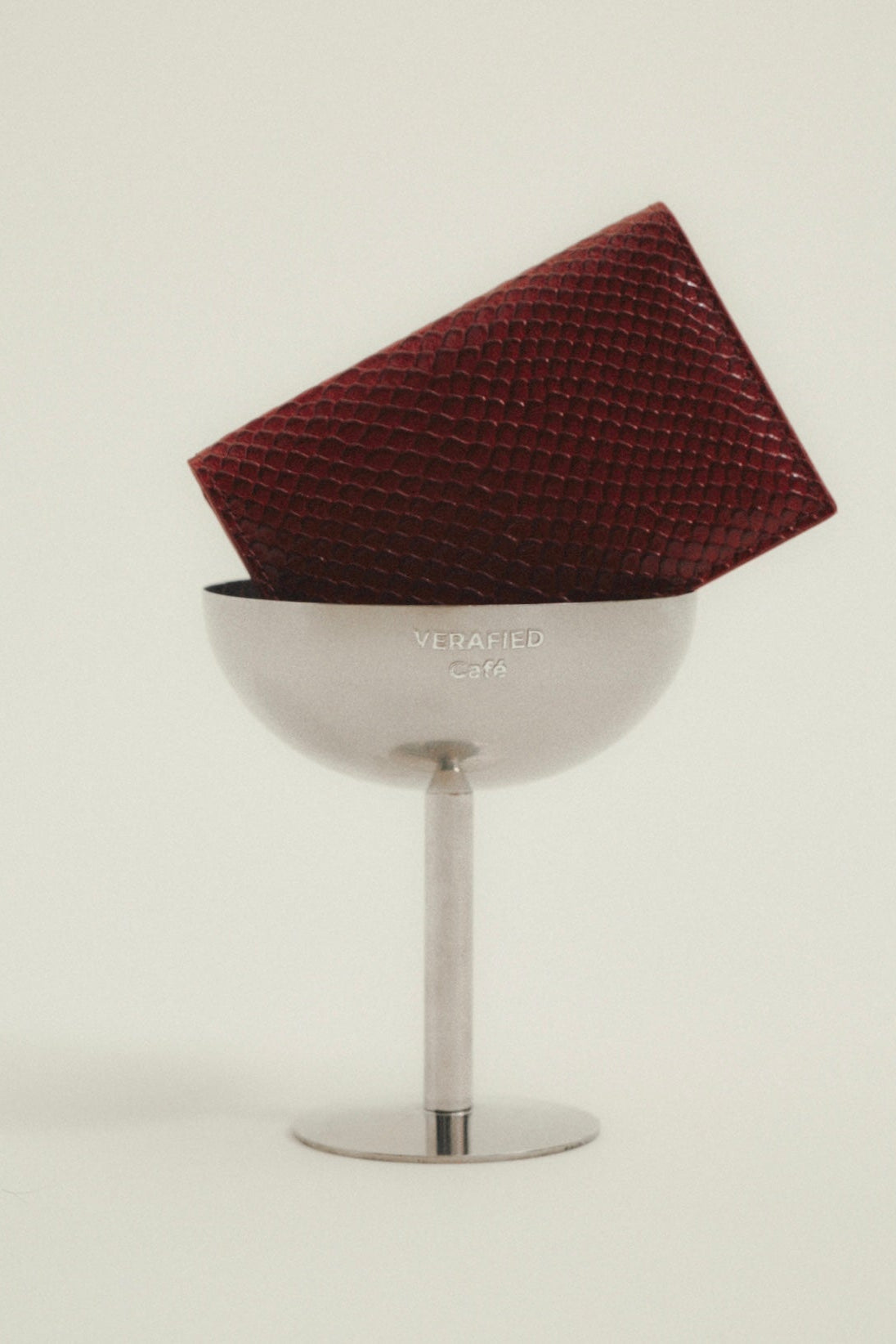 Maroon Python Embossed Wallet