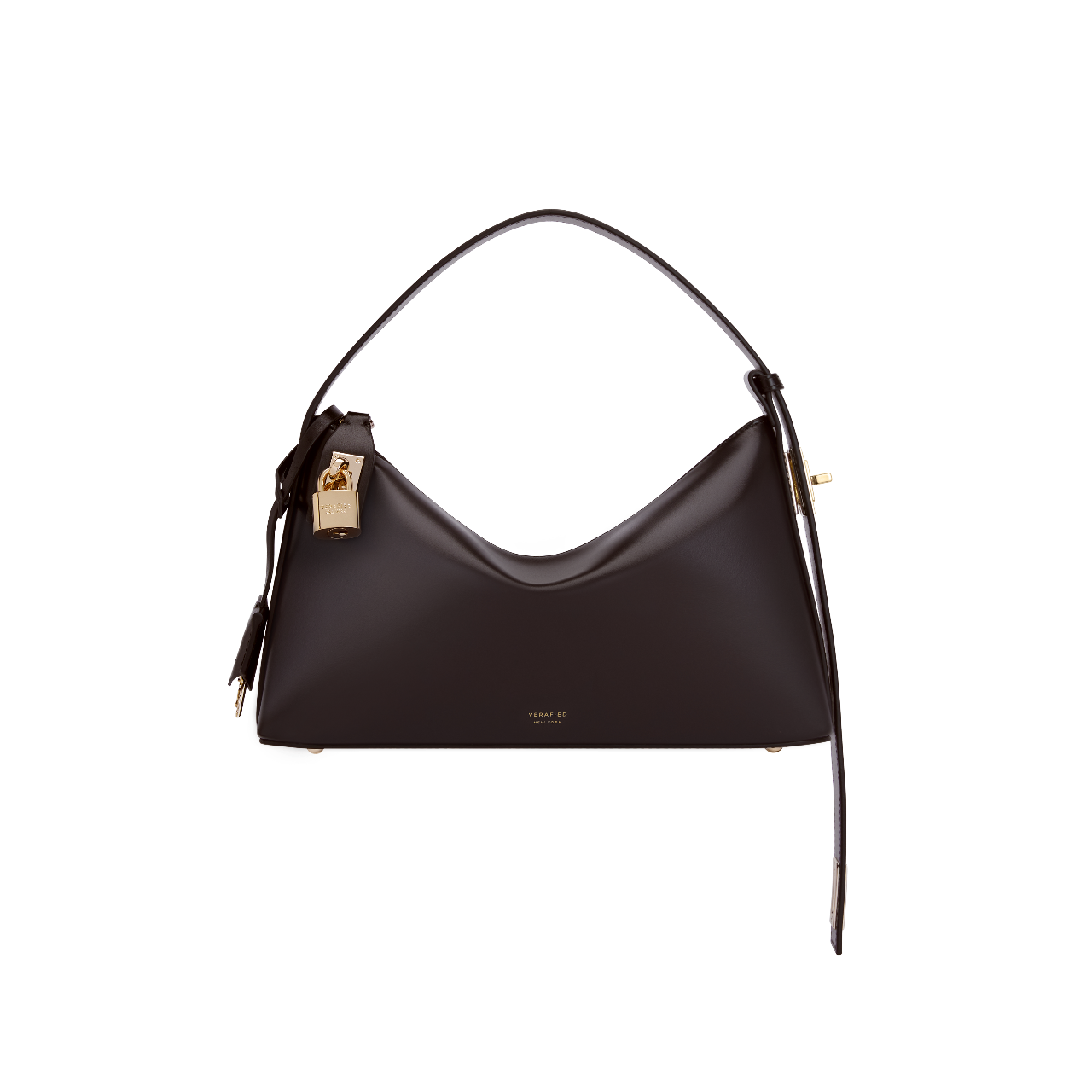 Gold Chocolate Hobo Shoulder Handbag 2