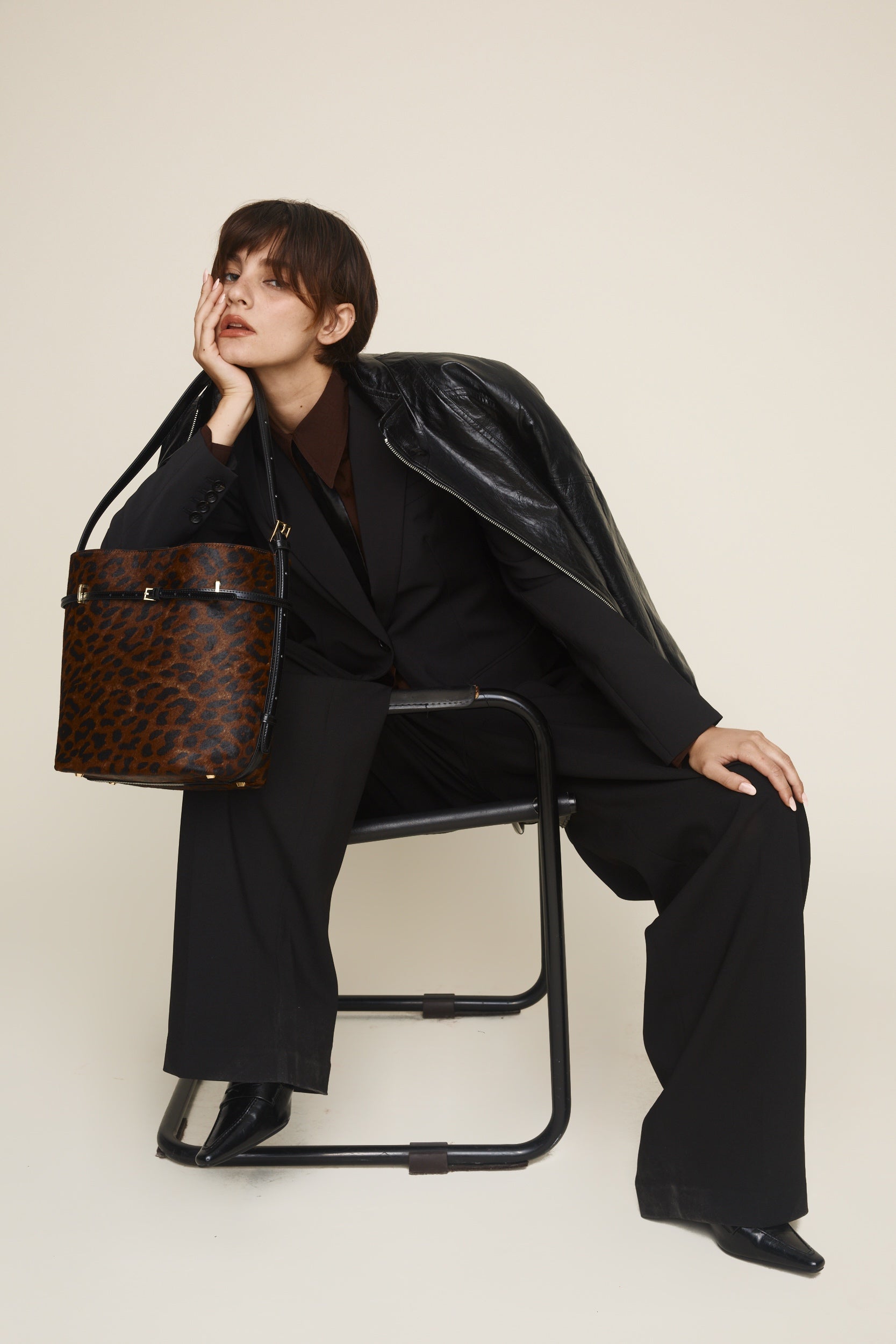 Small Leopard Belted Tote Bag(Low Stock)