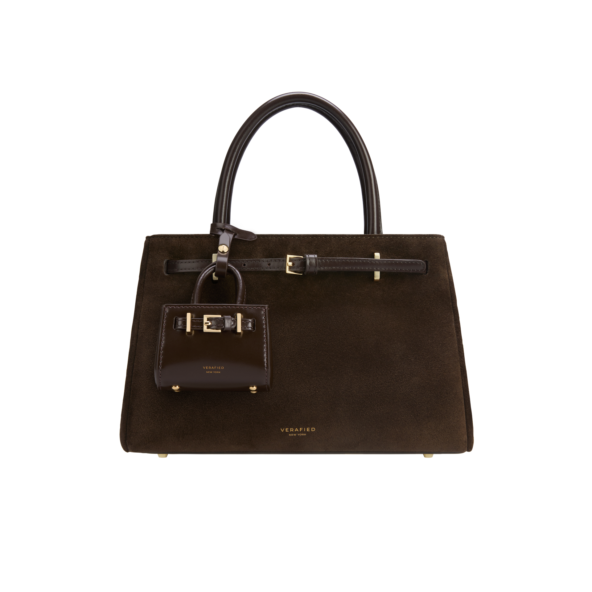 Espresso Suede Book Tote Bag 25