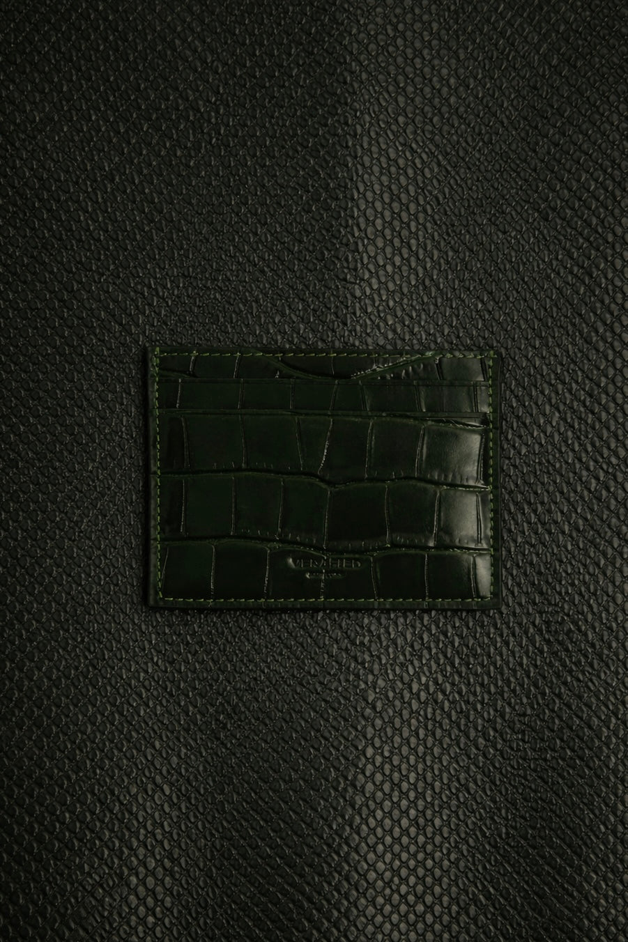 Emerald Croc Embossed Cardholder