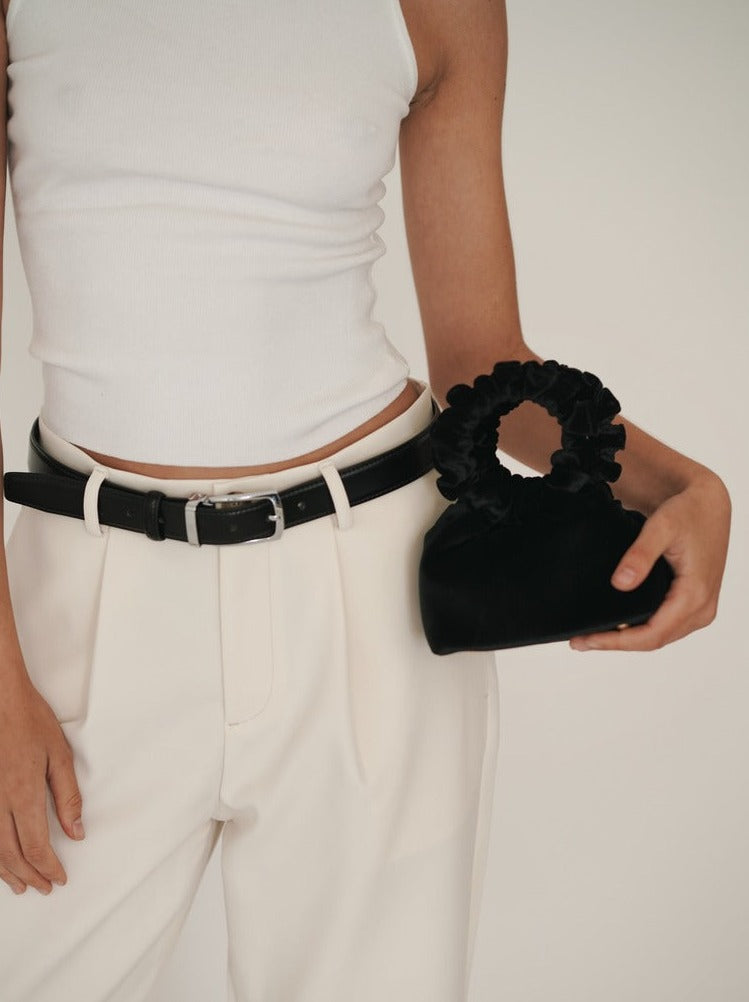 Mini Black Velvet Cloud Bag (Final Sale)