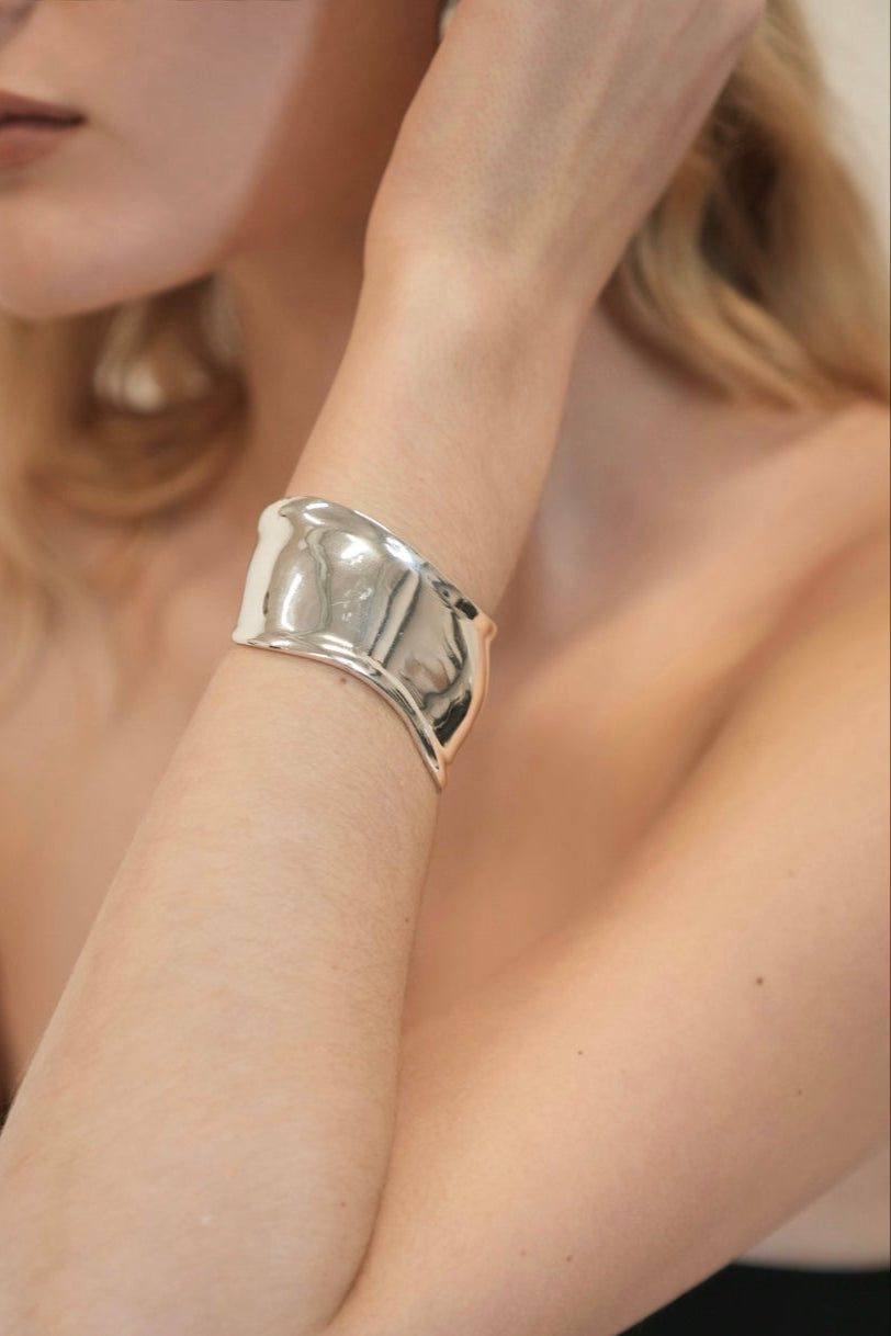 Ripple Silver Cuff Bracelet