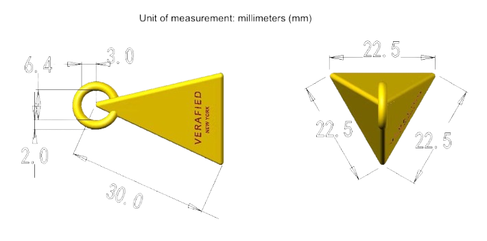 Gold Chocolate Pyramid Charm