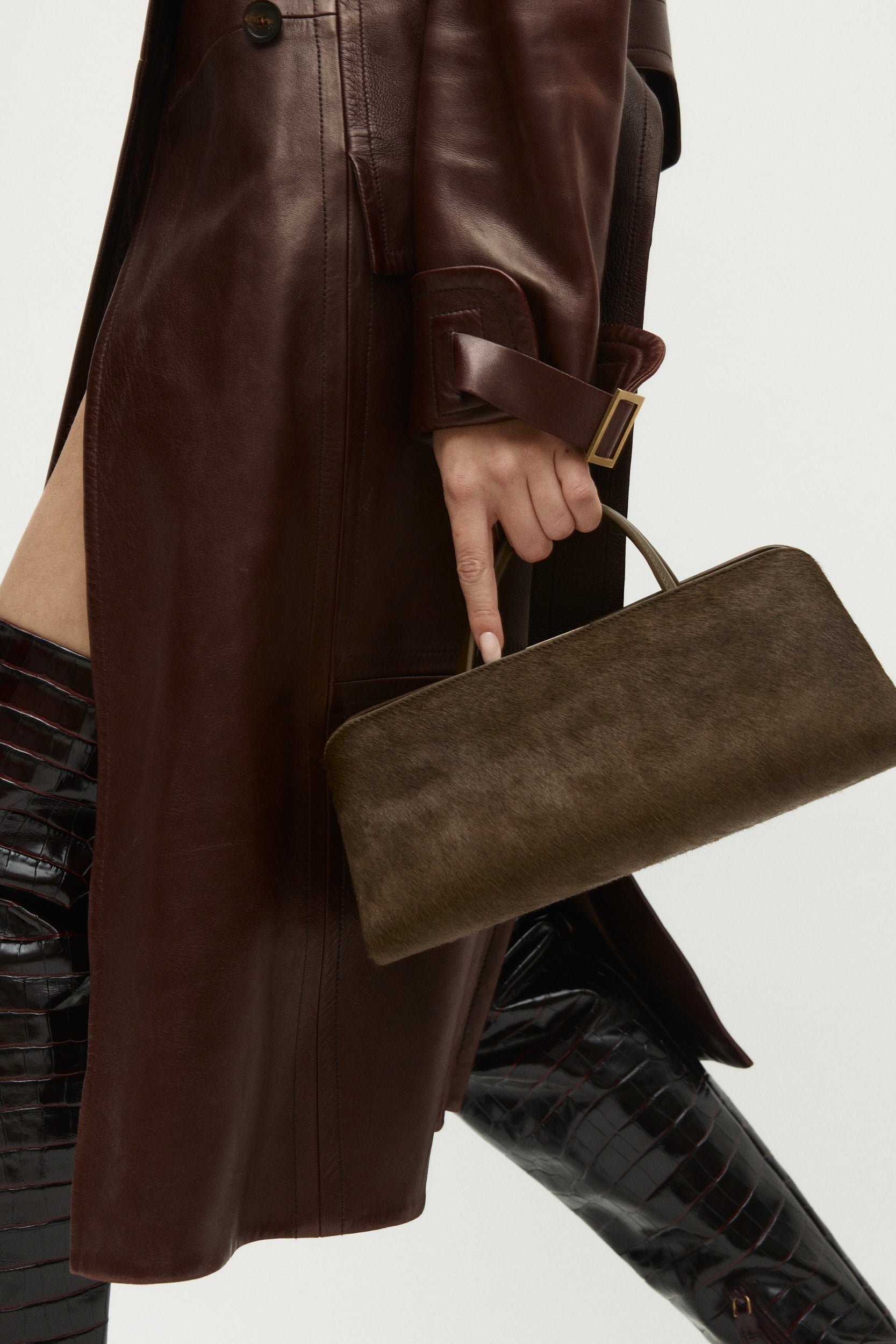 Olive Calf Hair Éclair Bag (Moda Operandi x VERAFIED Exclusive Collection)