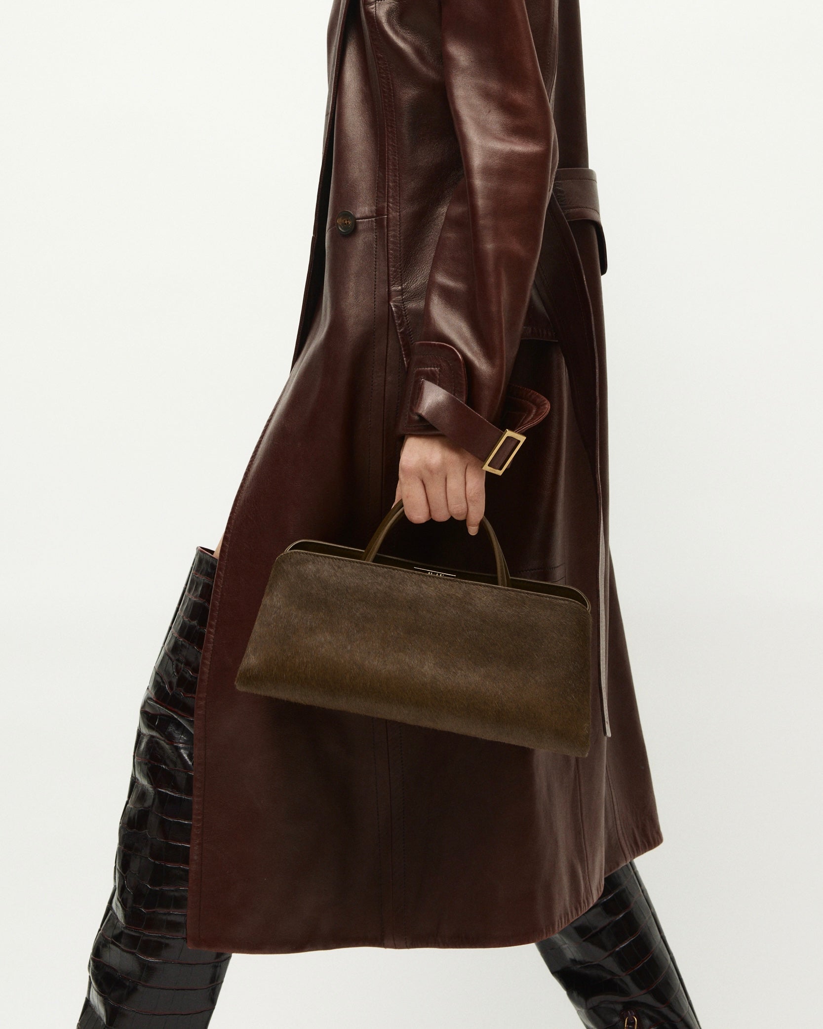 Olive Calf Hair Éclair Bag (Moda Operandi x VERAFIED Exclusive Collection)