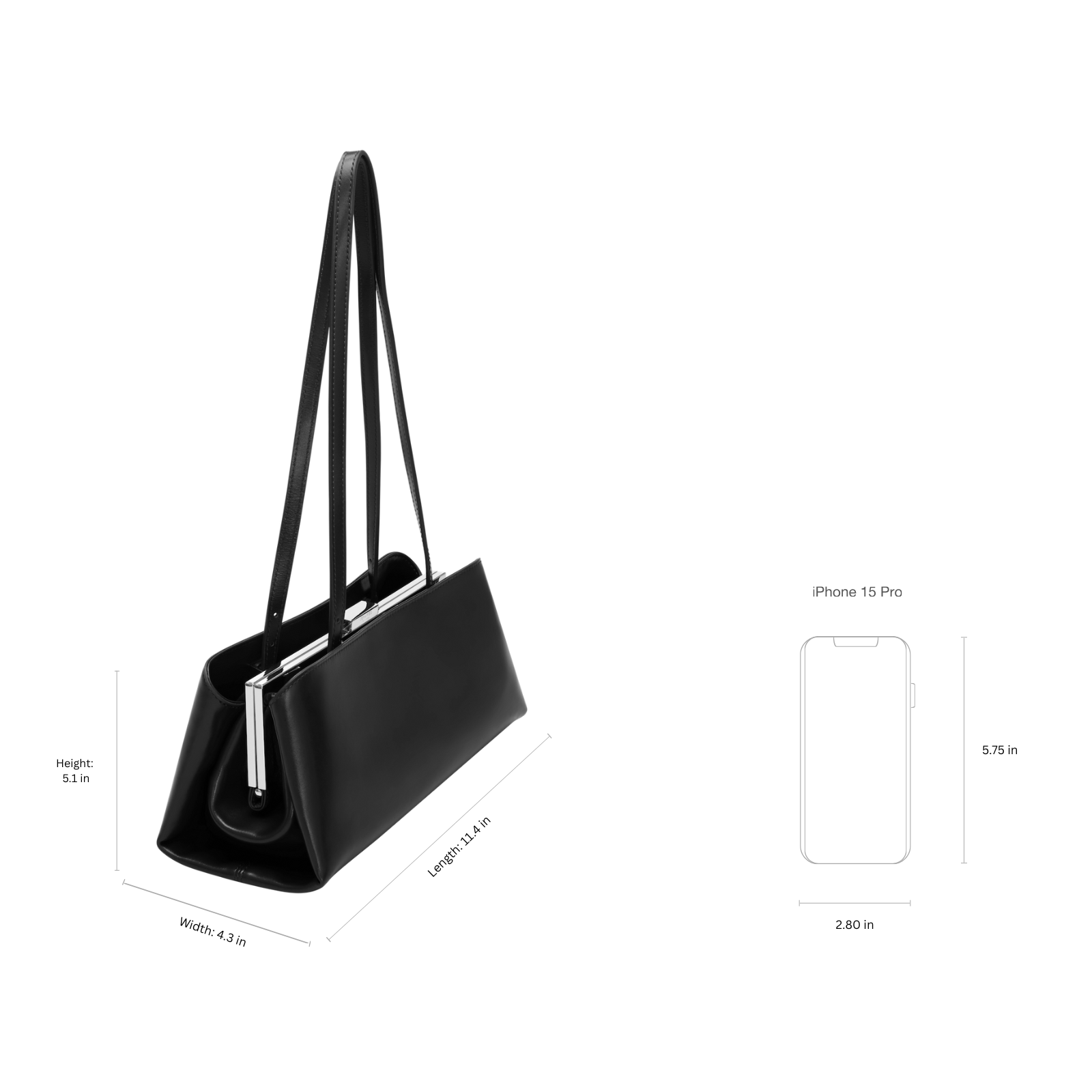 Silver Noir Éclair Bag (Pre-Order Only)
