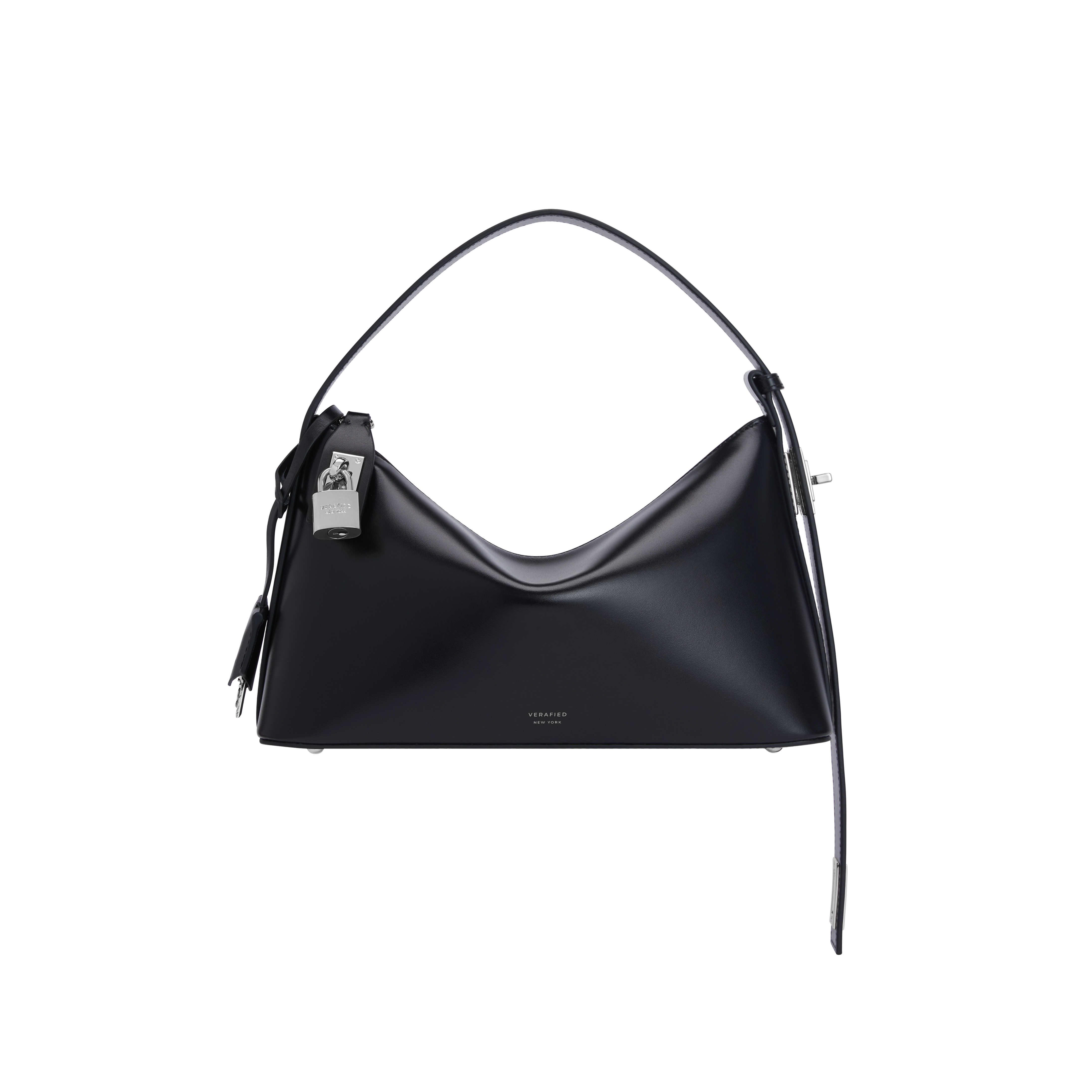 Silver Black Hobo Shoulder Handbag 2