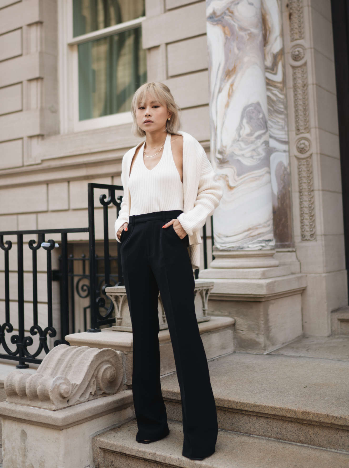 White Posh Suit Pants (Final Sale)