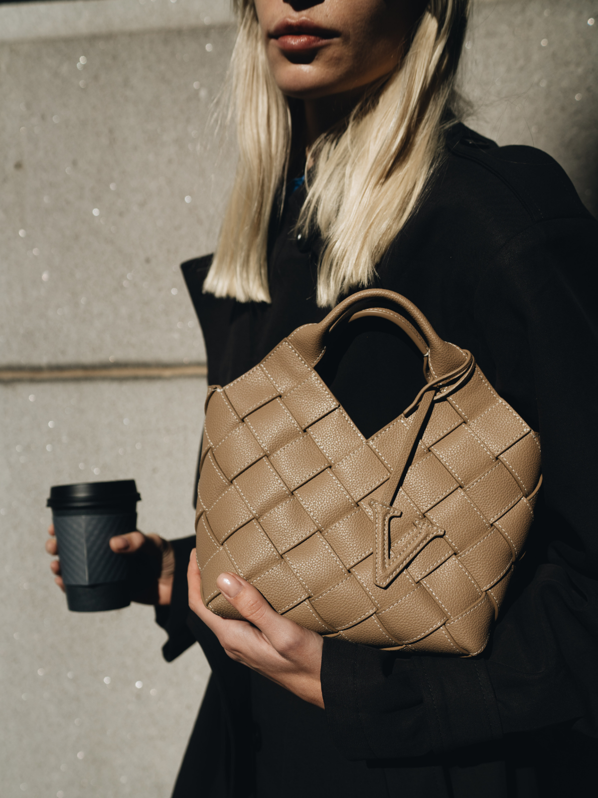 Etoupe Woven Basket Bag