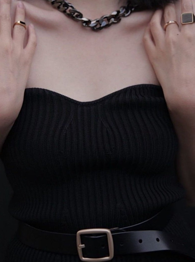 Lux Knit Top in Black (Final Sale)