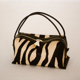 Zebra Calf Hair Café Mini Bag
