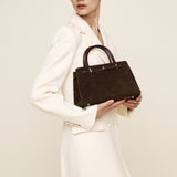 Espresso Suede Book Tote Bag 25