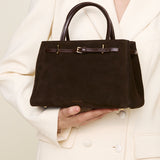 Espresso Suede Book Tote Bag 25