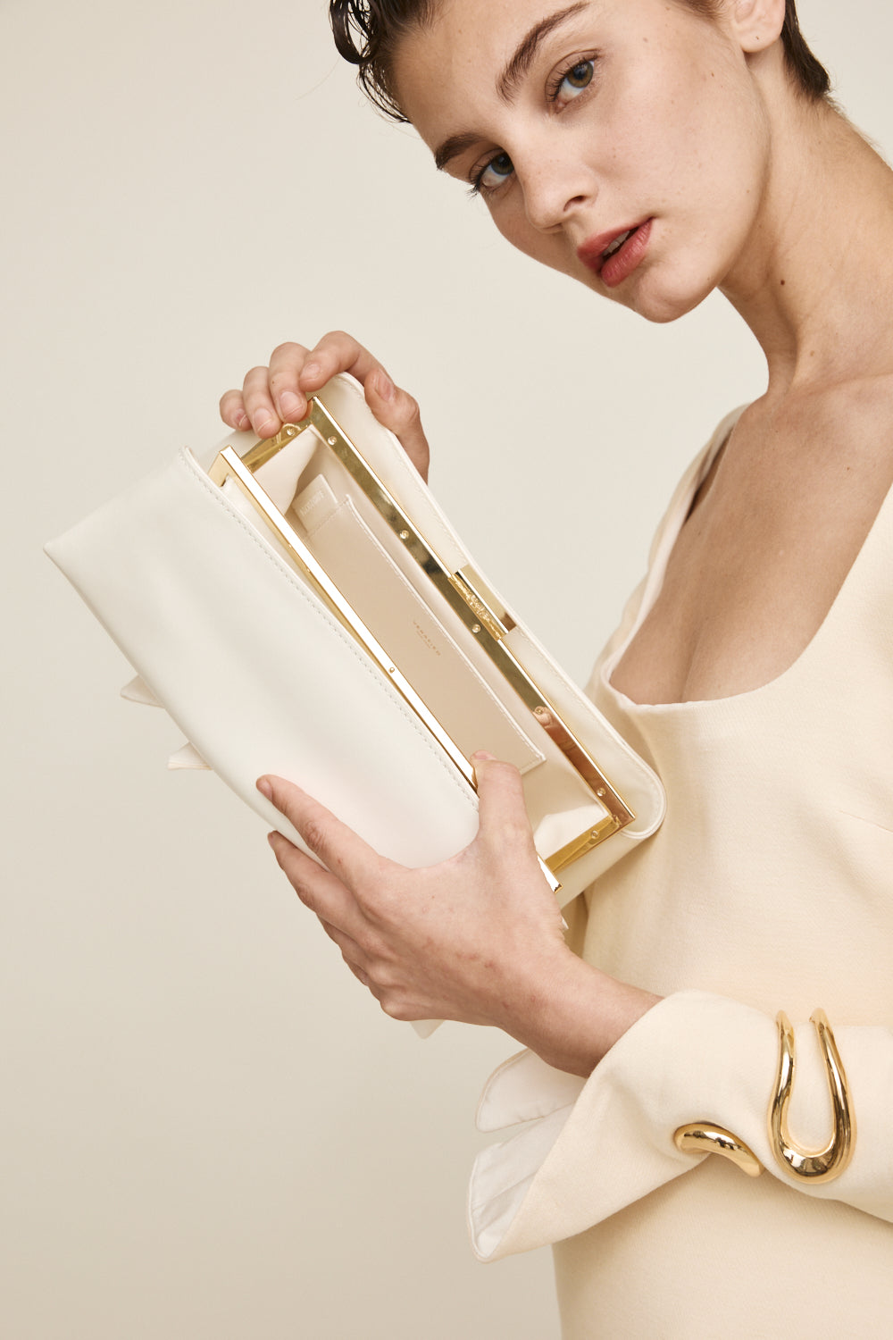 Gold Ivory Éclair Bag