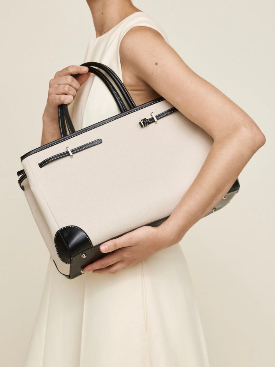 Black Canvas Book Tote Bag 33 (Final Sale)