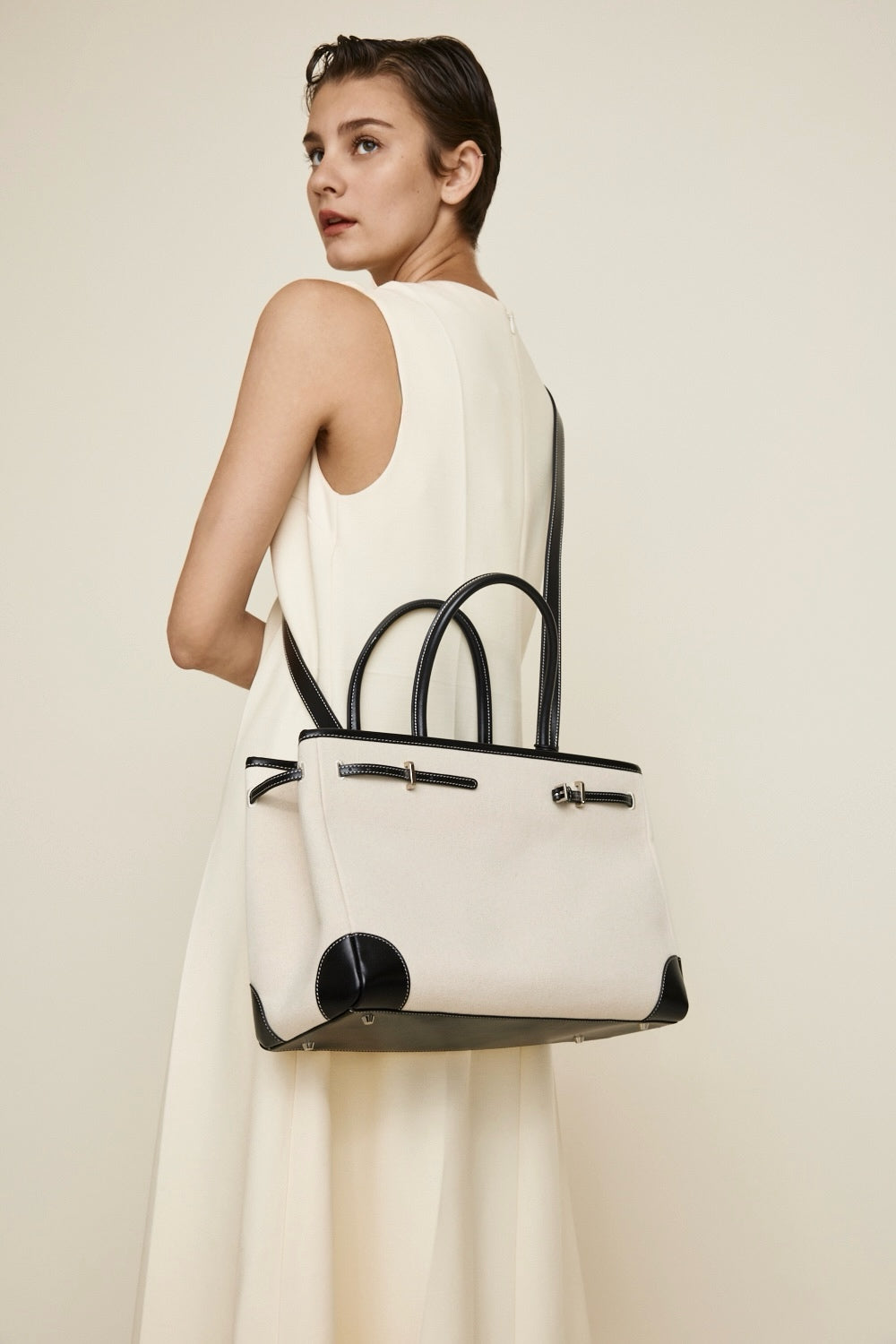 Black Canvas Book Tote Bag 33 (Final Sale)