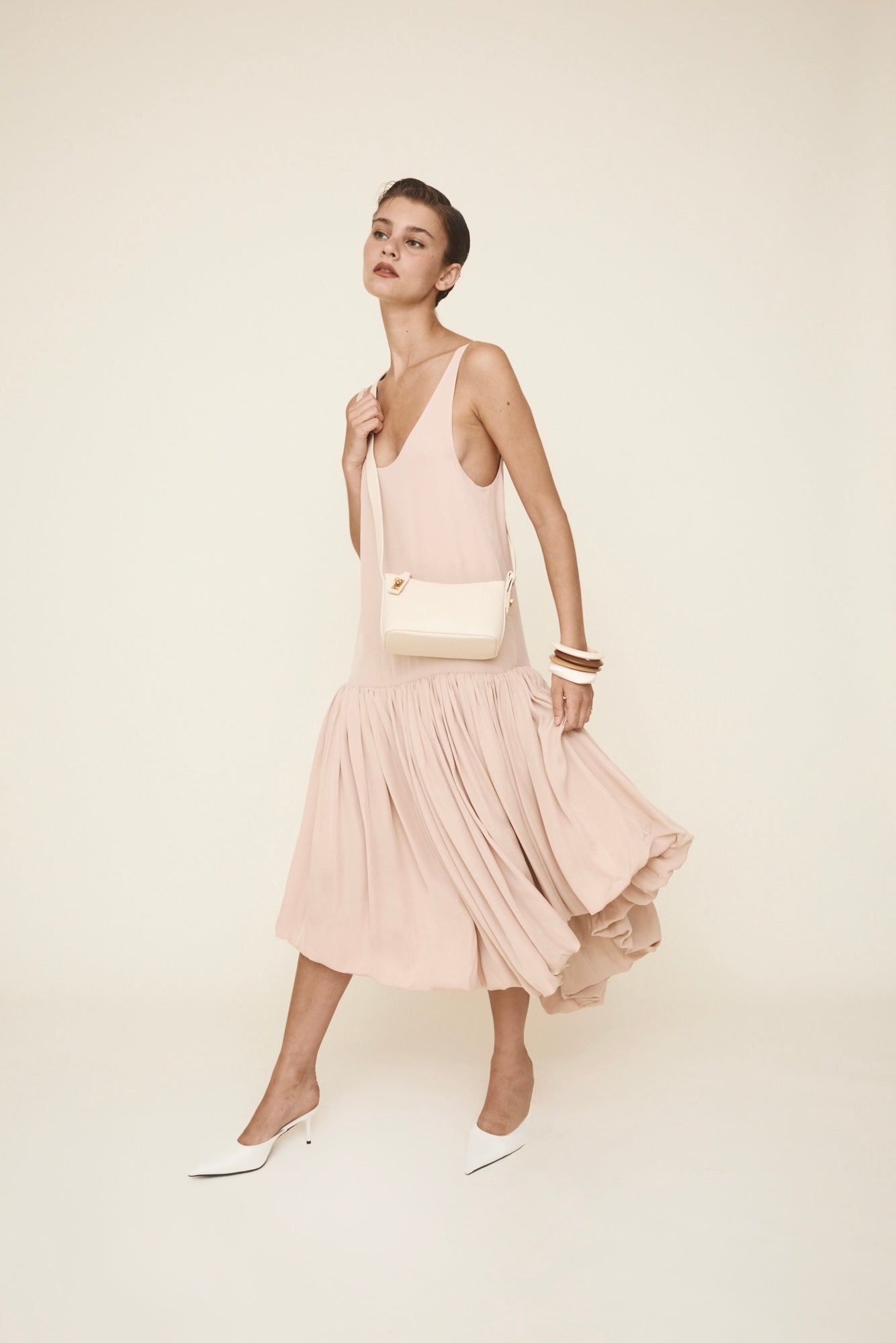 Ivory Twister Hobo Bag