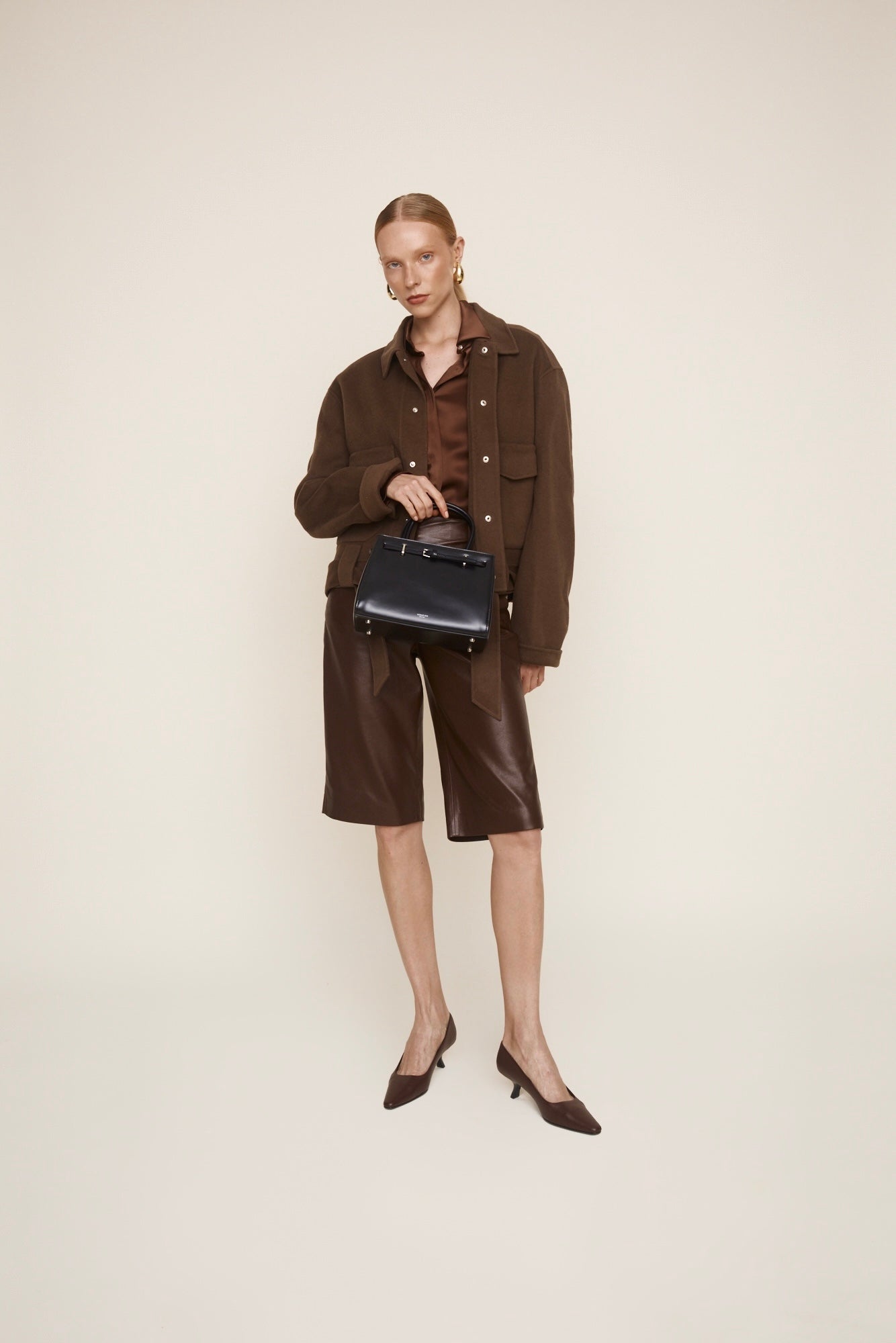 Noir Leather Book Tote Bag 25 (Low Stock)