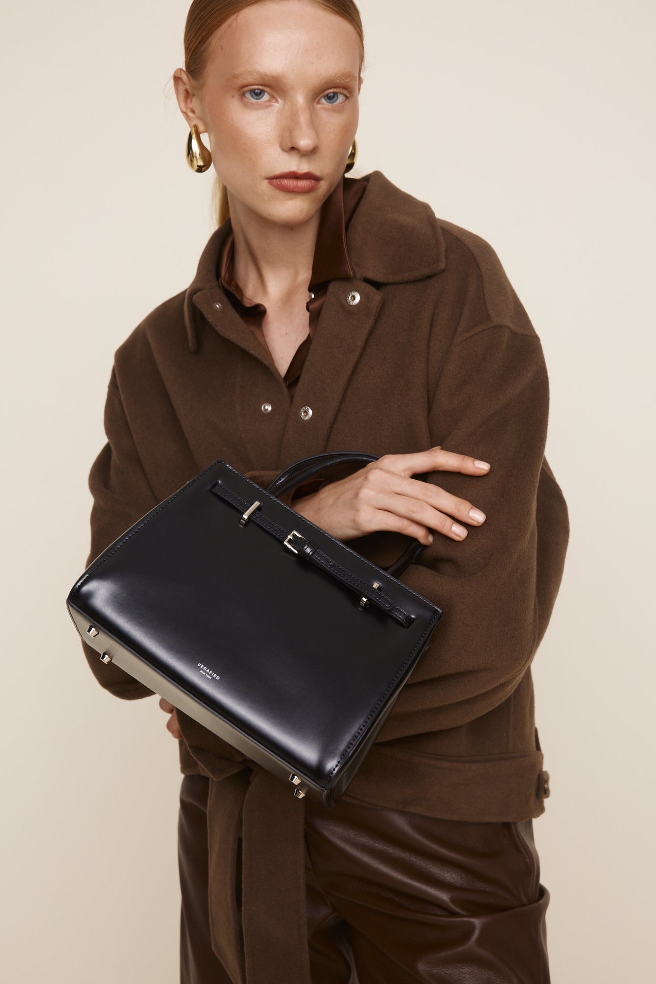 Noir Leather Book Tote Bag 25 (Low Stock)