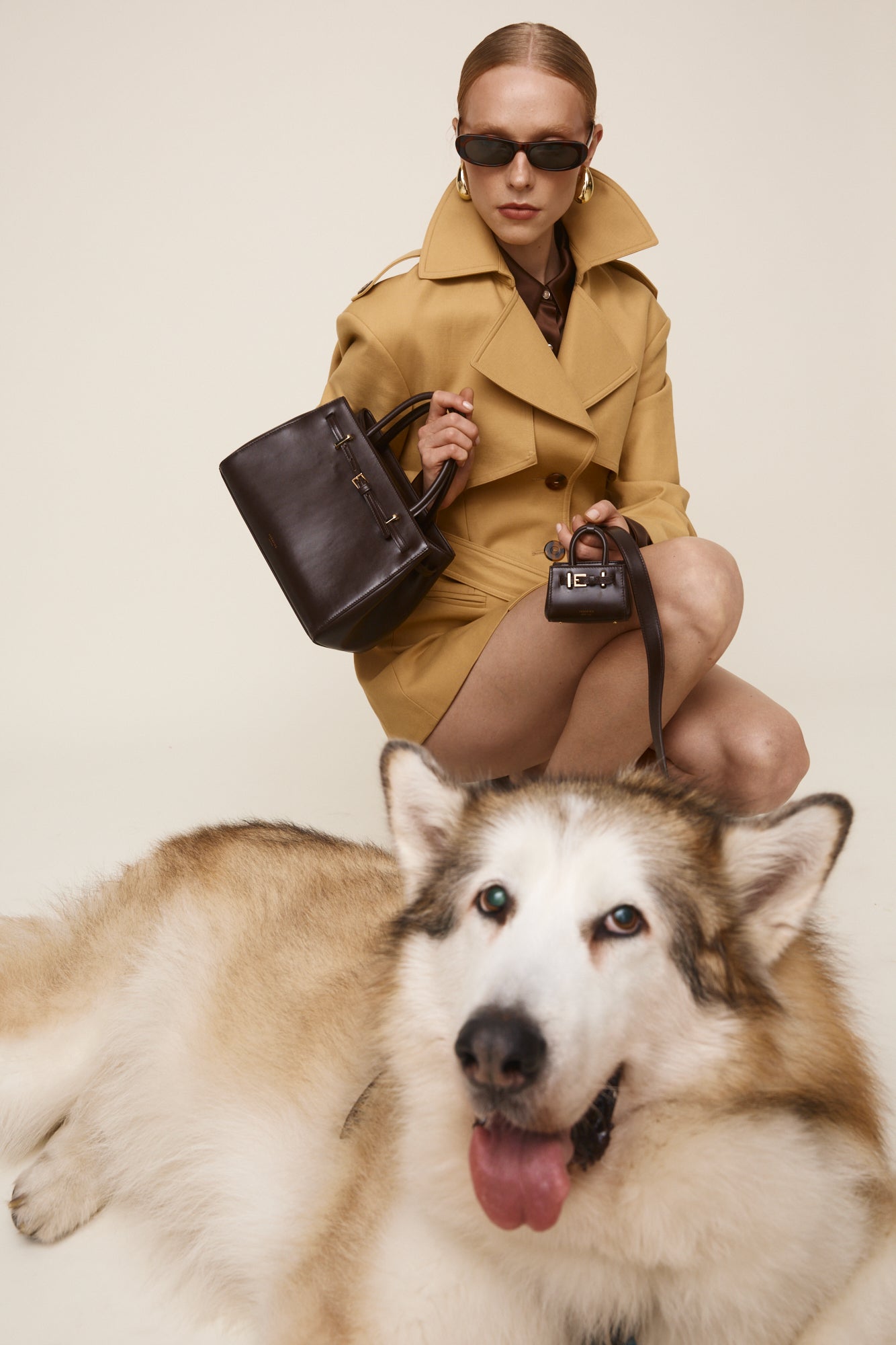 Chocolate Leather Book Tote Bag 25 (Low Stock)