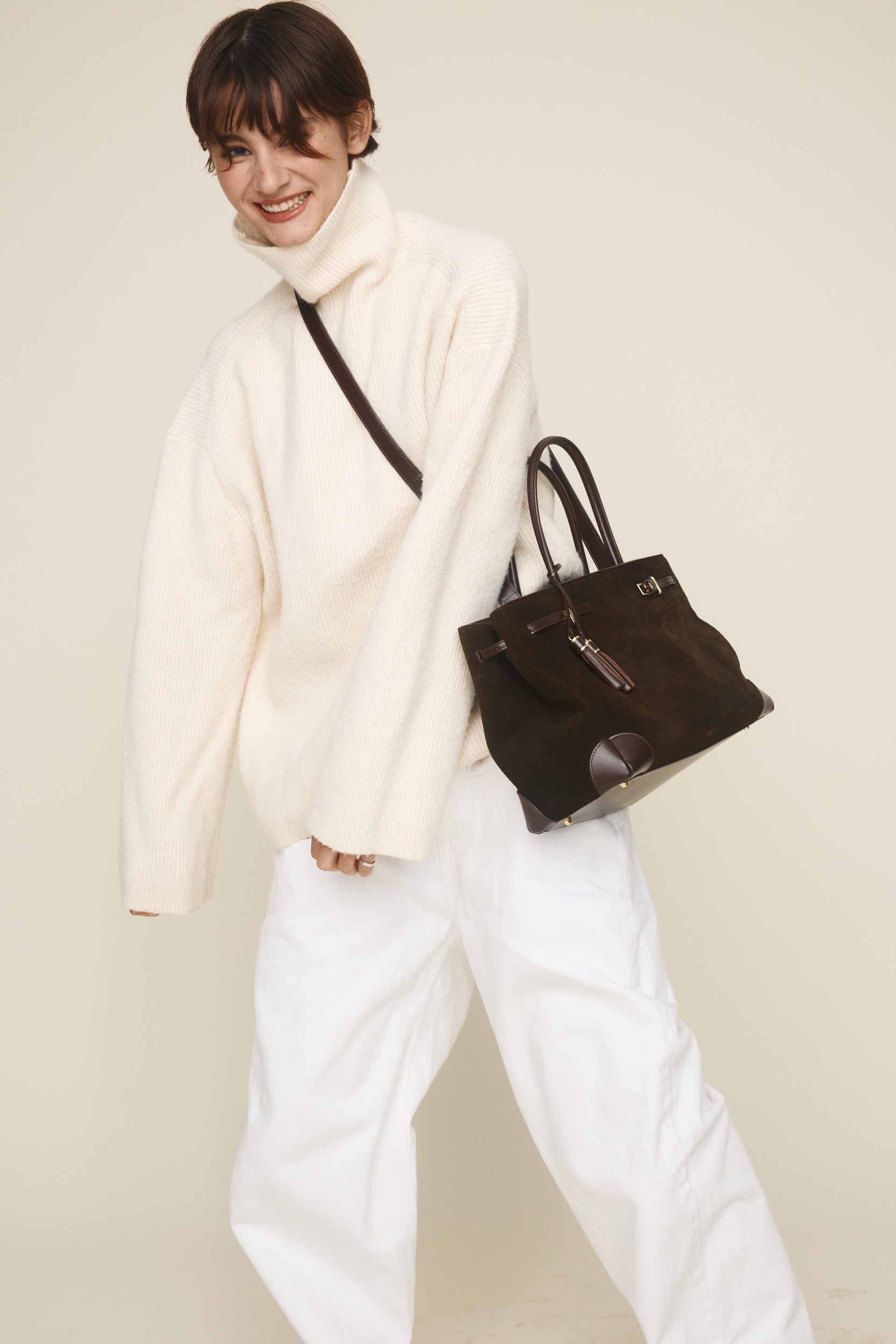 Espresso Suede Book Tote Bag 33