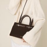 Espresso Suede Book Tote Bag 25